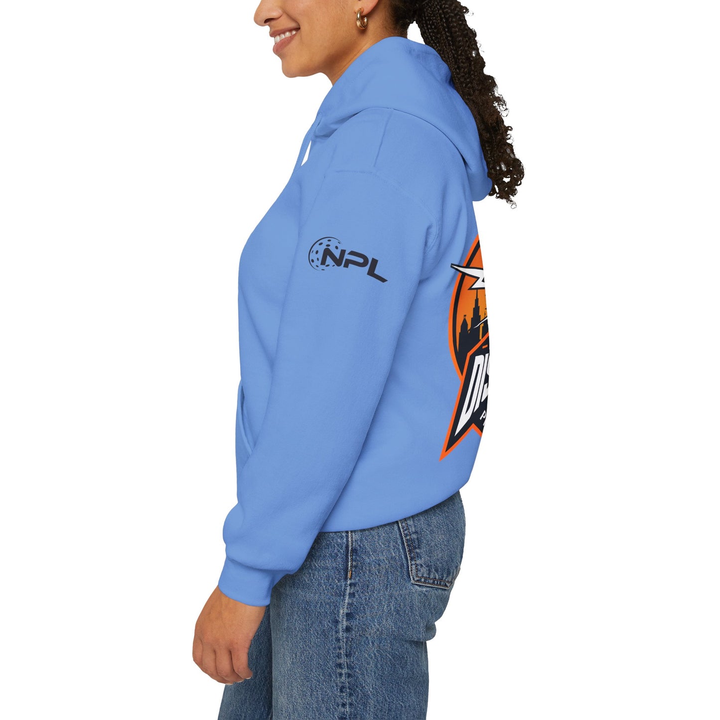 Detroit Disruptors Unisex Hoodie - Customize Sleeve or Back w/ Name - 50% cotton/poly (add in instructions)