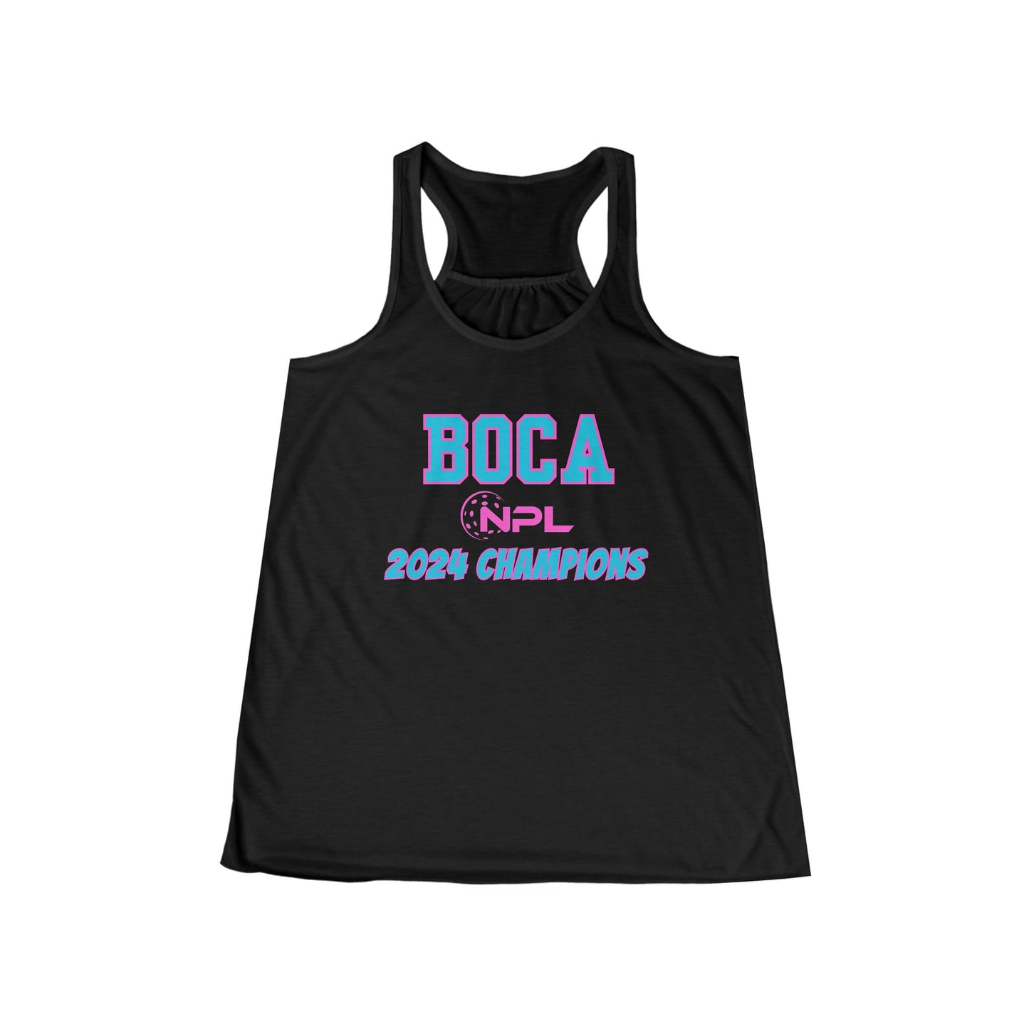 BOCA NPL ‘24 Champions Women's Flowy Racerback Tank