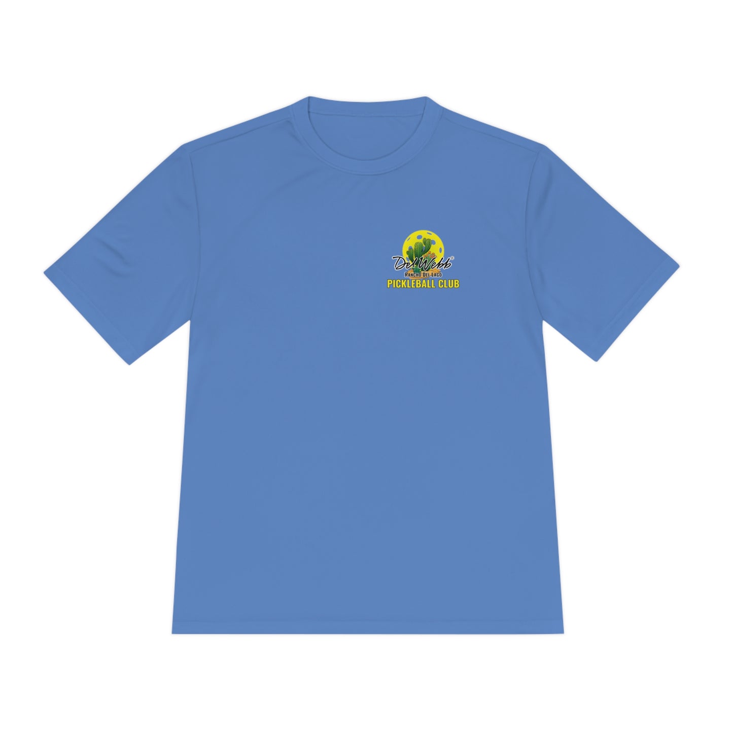 Del Webb Pickleball - Fuller Cut, Unisex Moisture Wicking Tee, SPF 40 - can customize back