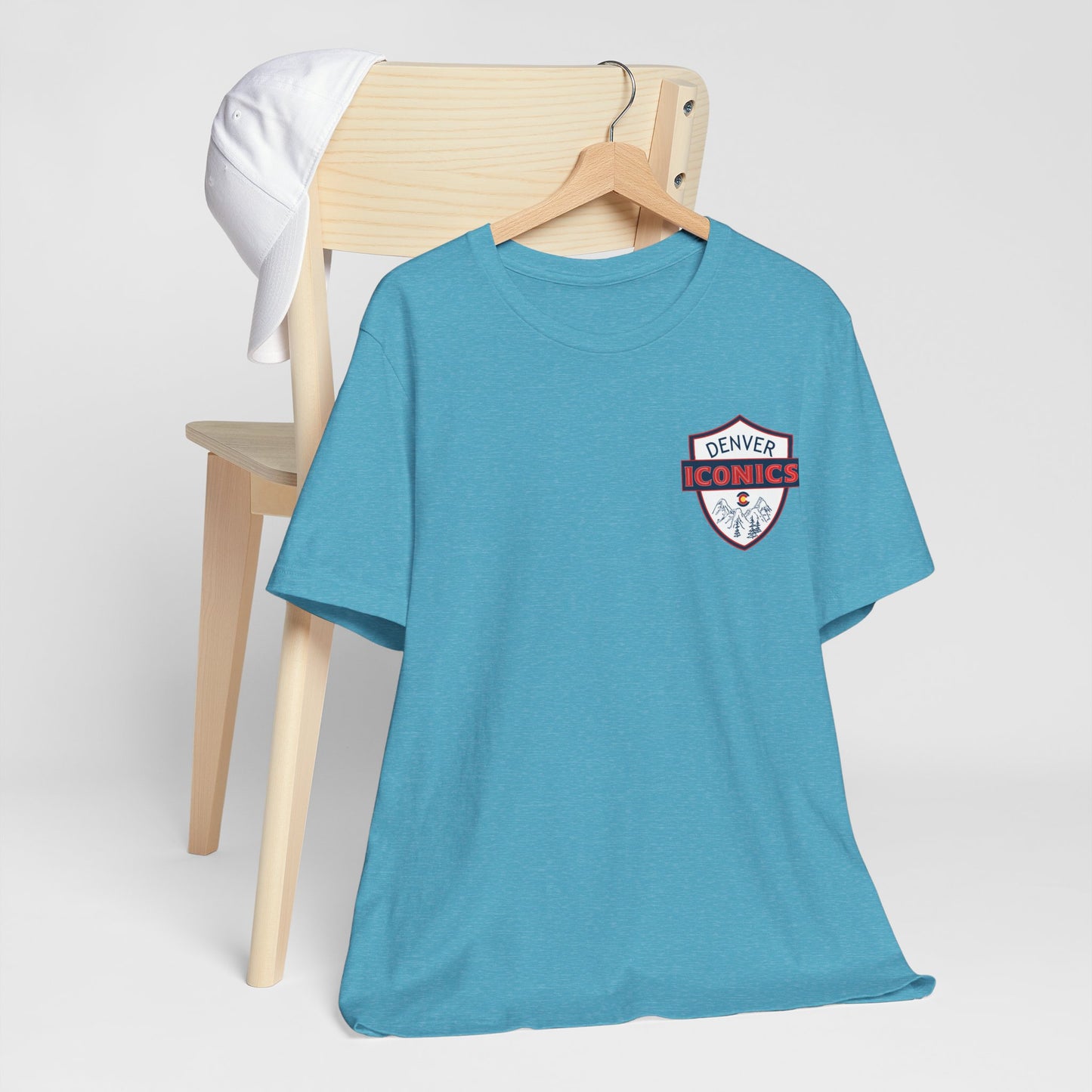 Denver Iconics Unisex Jersey Short Sleeve Tee - 100% cotton Bella Canvas - add name to back