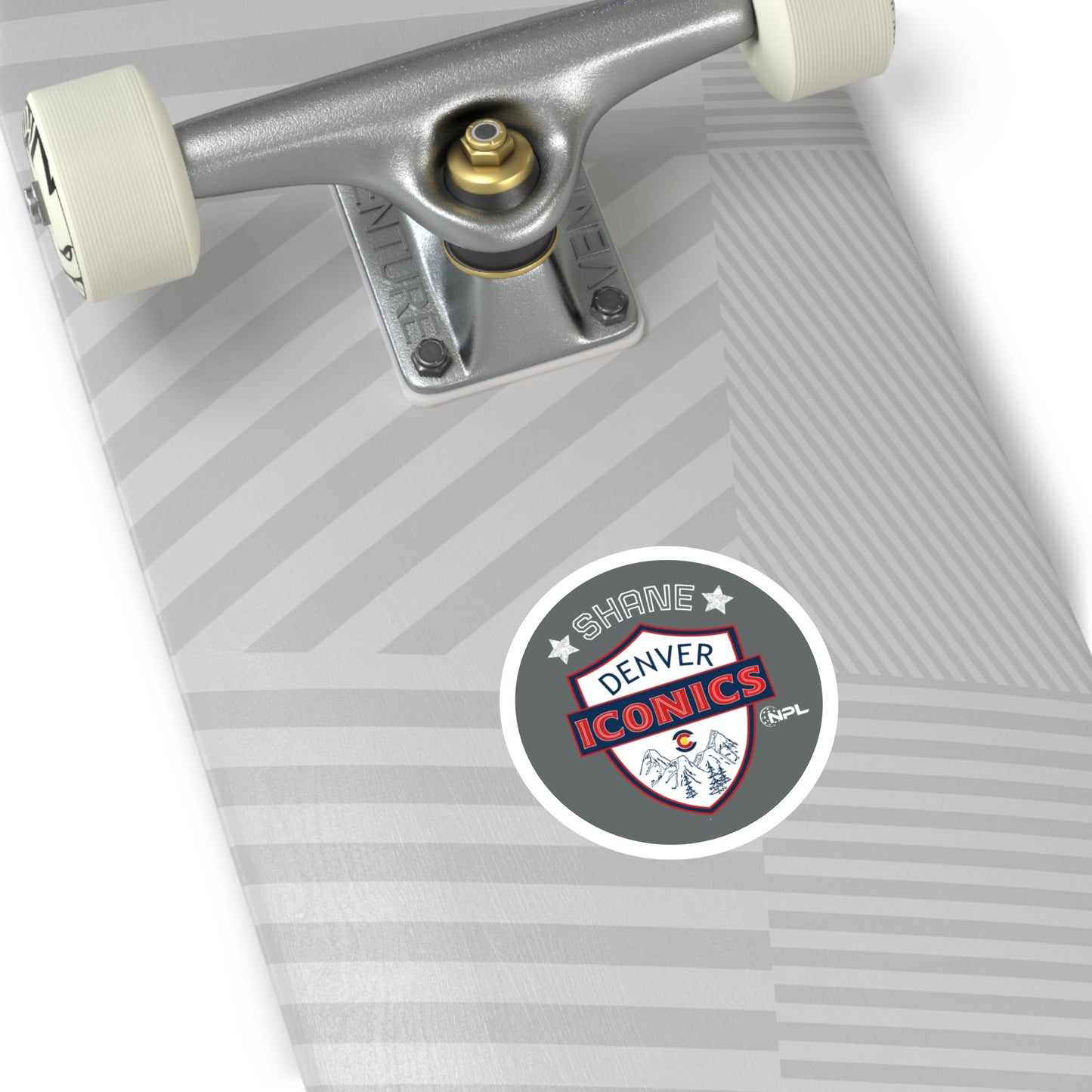 Shane Denver Iconics Round Stickers - Personalized Badges for Laptops, Water Bottles, Gifts, Sports Fans, Outdoor Decor