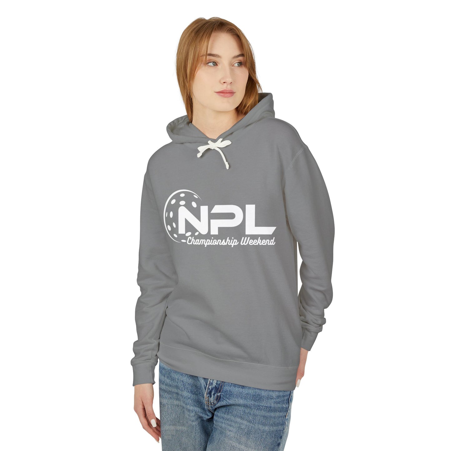 NPL Championship Weekend -Garment Dyed Unisex Lightweight Hoodie - Customize back
