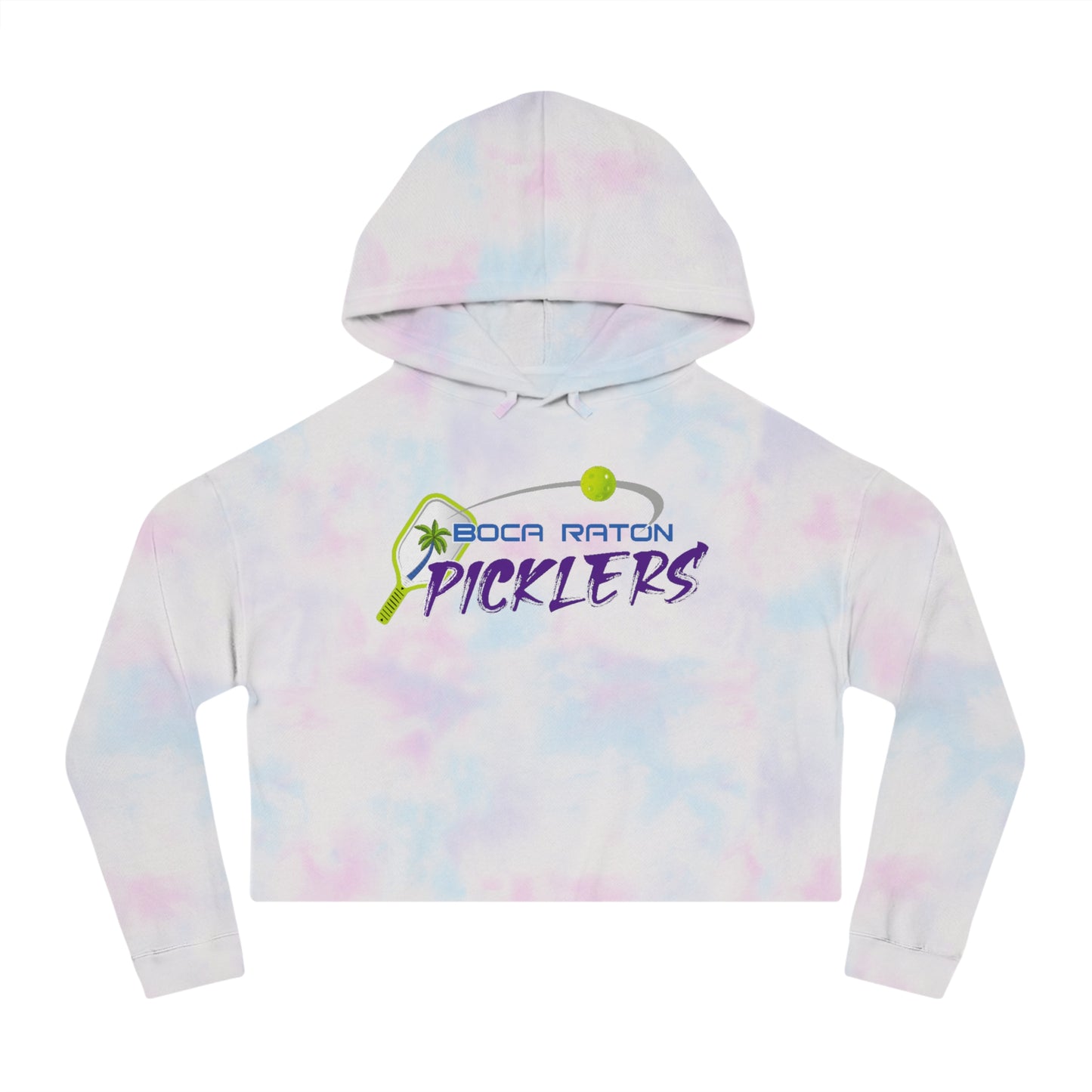 Boca Raton Pickler’s NPL Team -Women’s Cropped Hooded Sweatshirt (can add name on back)