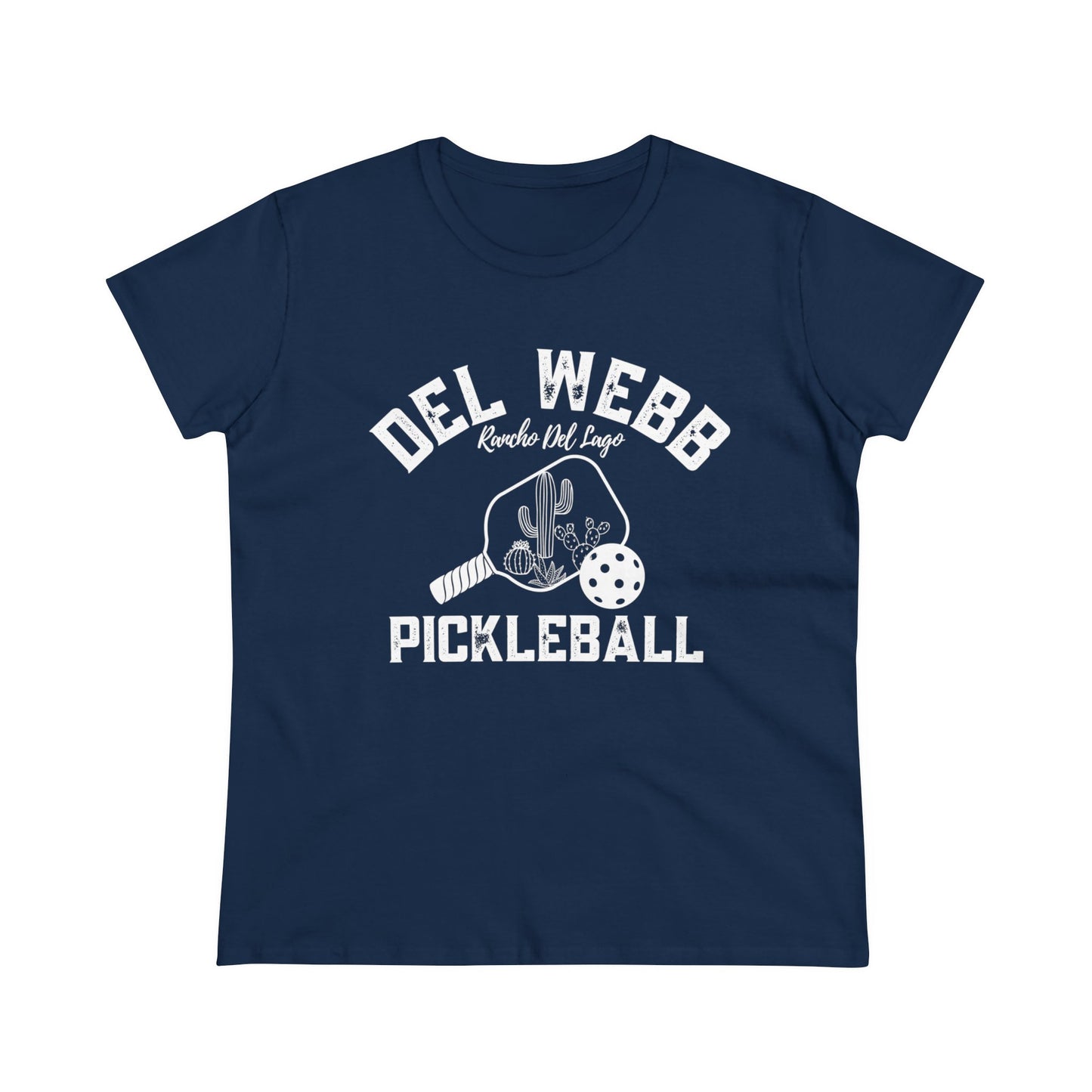 Del Webb Pickleball - Women's Midweight Cotton Tee