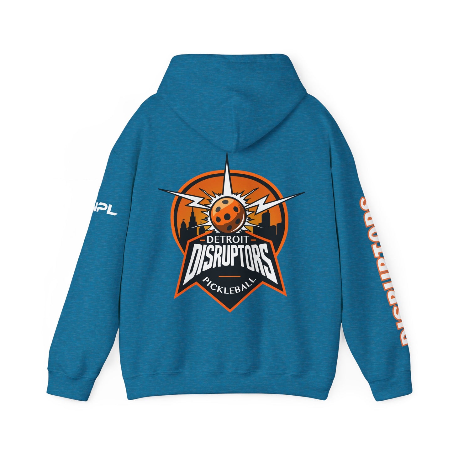 Detroit Disruptors Unisex Hoodie - Customize Sleeve or Back w/ Name - 50% cotton/poly (add in instructions)