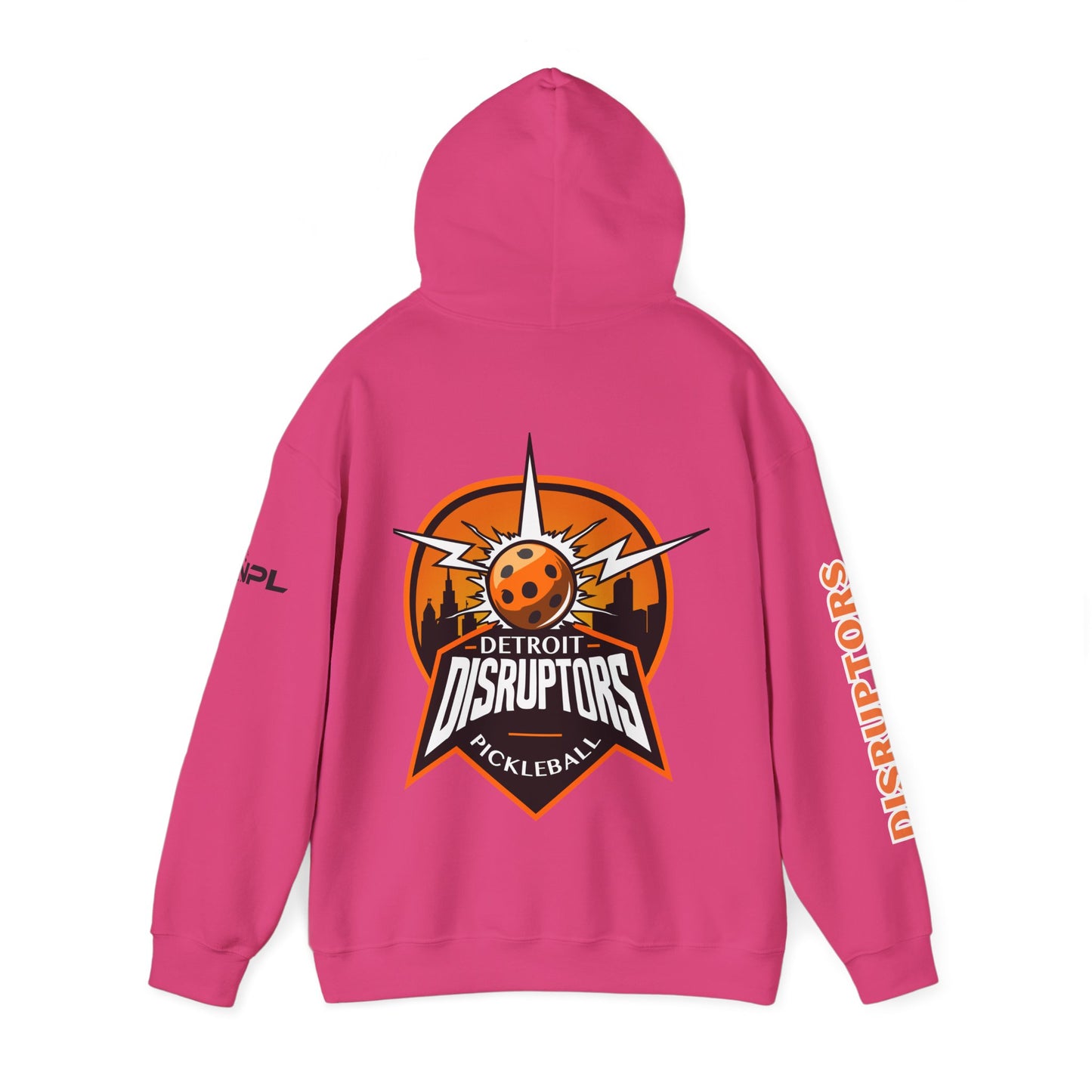 Detroit Disruptors Unisex Hoodie - Customize Sleeve or Back w/ Name - 50% cotton/poly (add in instructions)
