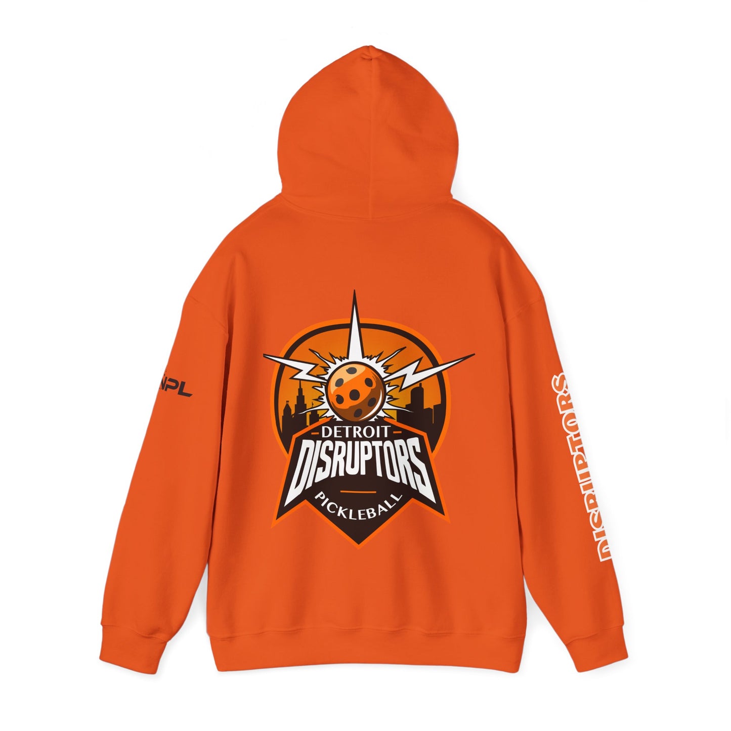 Detroit Disruptors Unisex Hoodie - Customize Sleeve or Back w/ Name - 50% cotton/poly (add in instructions)
