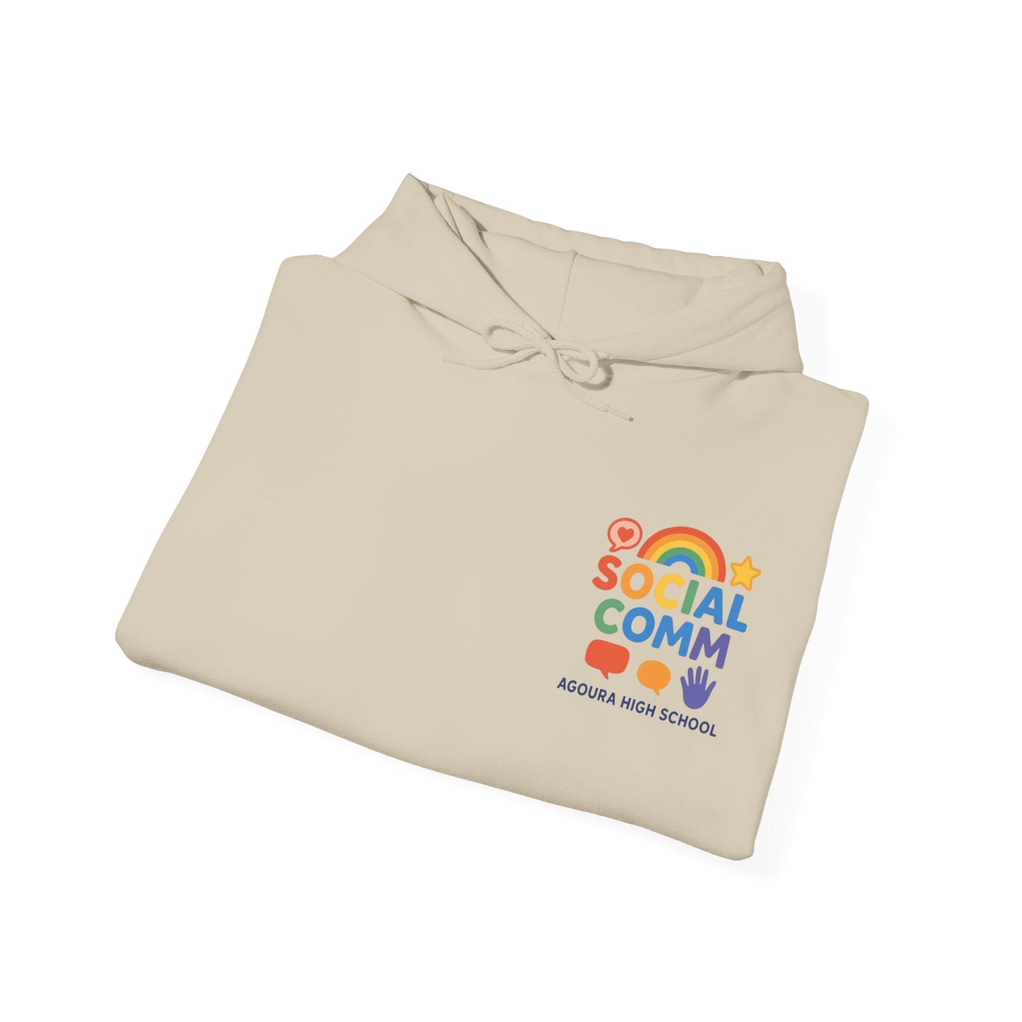SOCIAL COMM Unisex Hoodies 50/50 blend Gilden 2 sided print