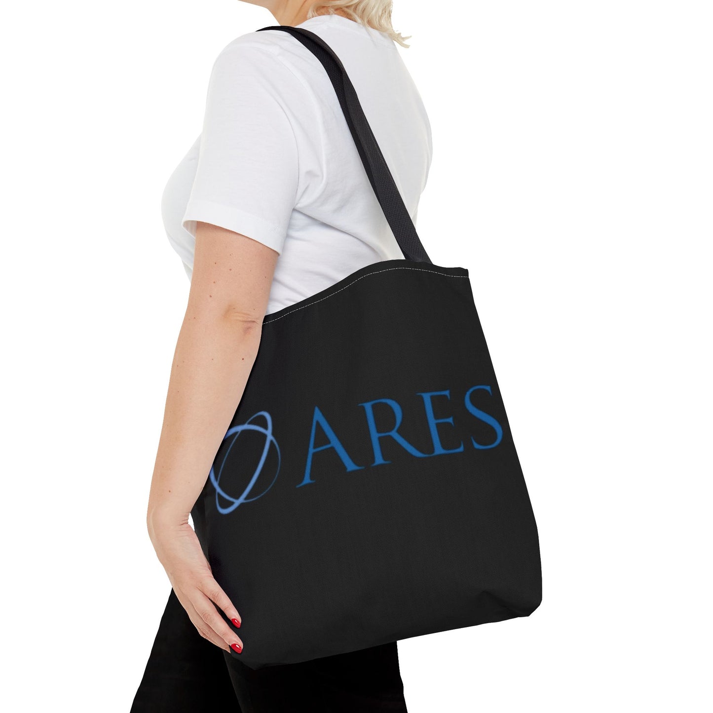 Ares Logo Tote Bag - Stylish Black Carryall for Everyday Use