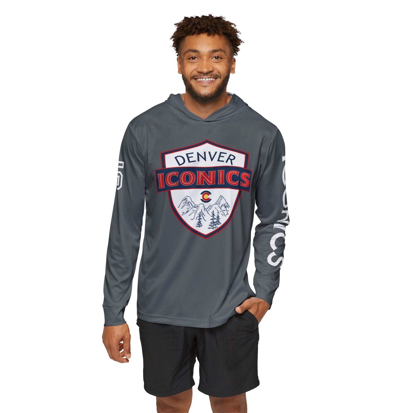 Denver Iconics Sports Warmup Hoodie - SPF 50 - Customize any side - 10 colors available
