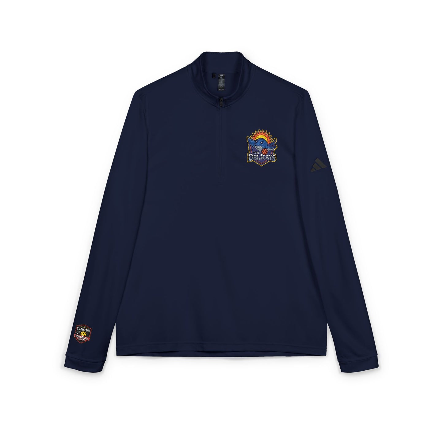 The Del Rays Embroidered Unisex ADIDAS® SPF 50 Quarter-Zip Pullover