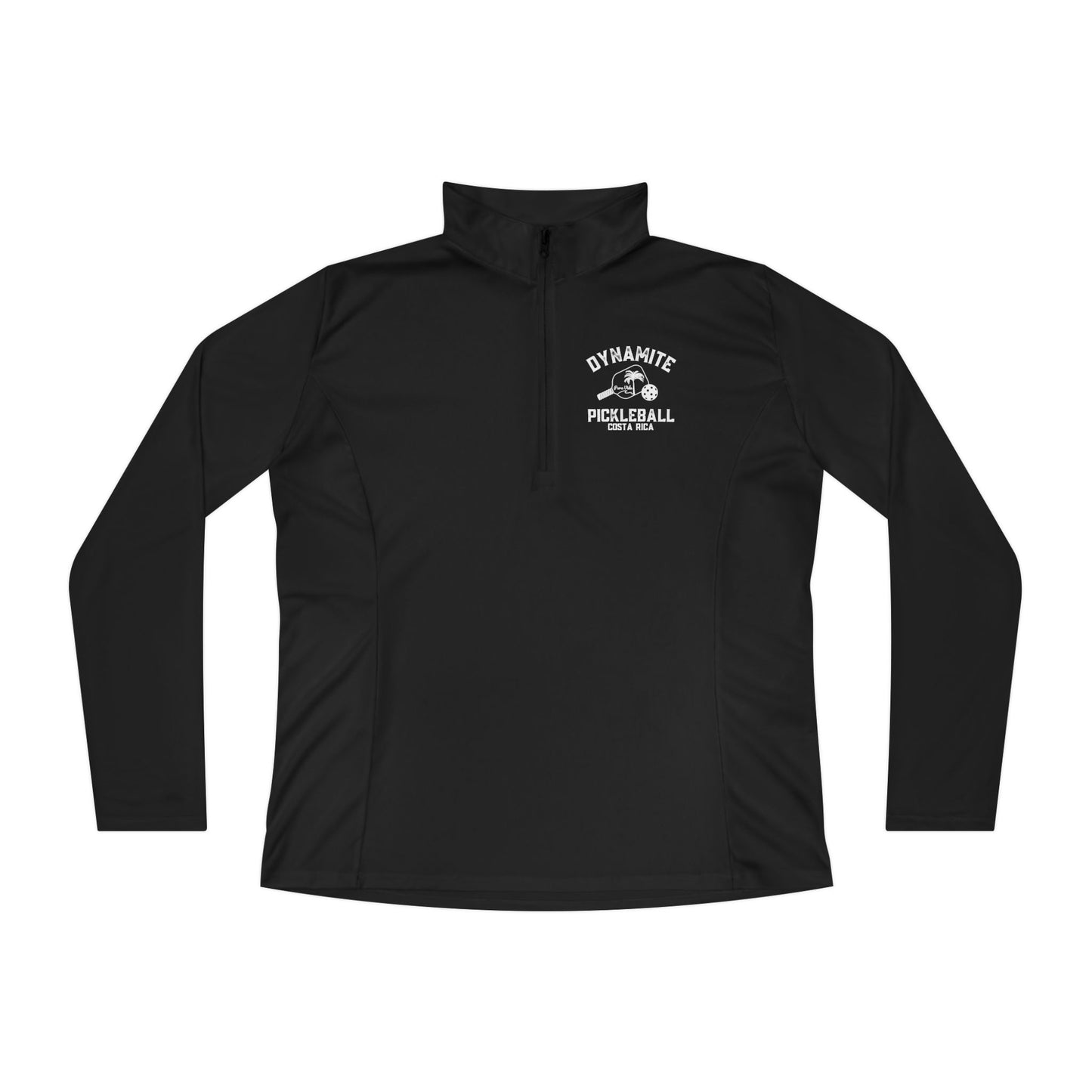 Pura Vida - Dynamite Pickleball LADIES CUT Moisture Wicking Ladies Quarter-Zip Pullover SPF 40 (can add name to back)