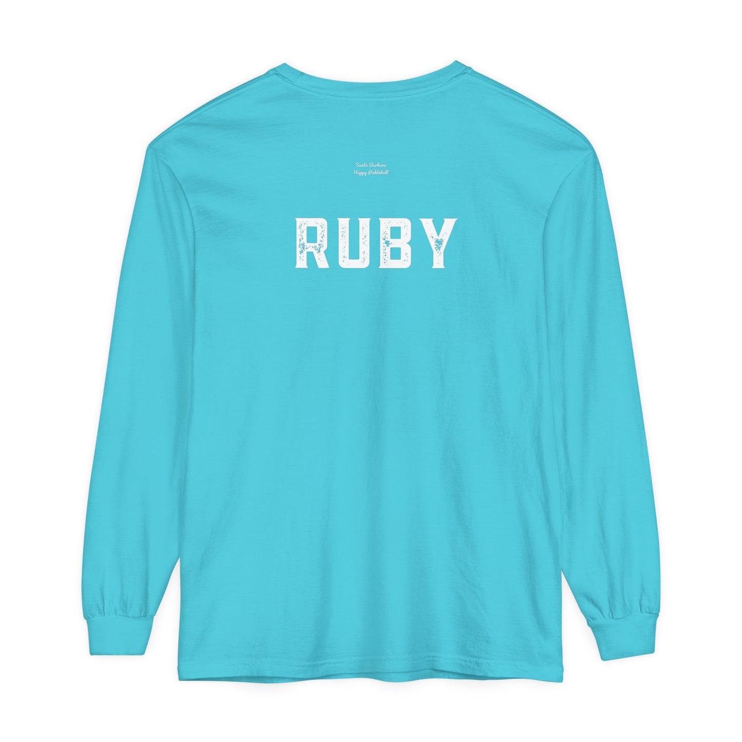 Pickleball Pro - Ruby - Unisex Garment-dyed Long Sleeve T-Shirt