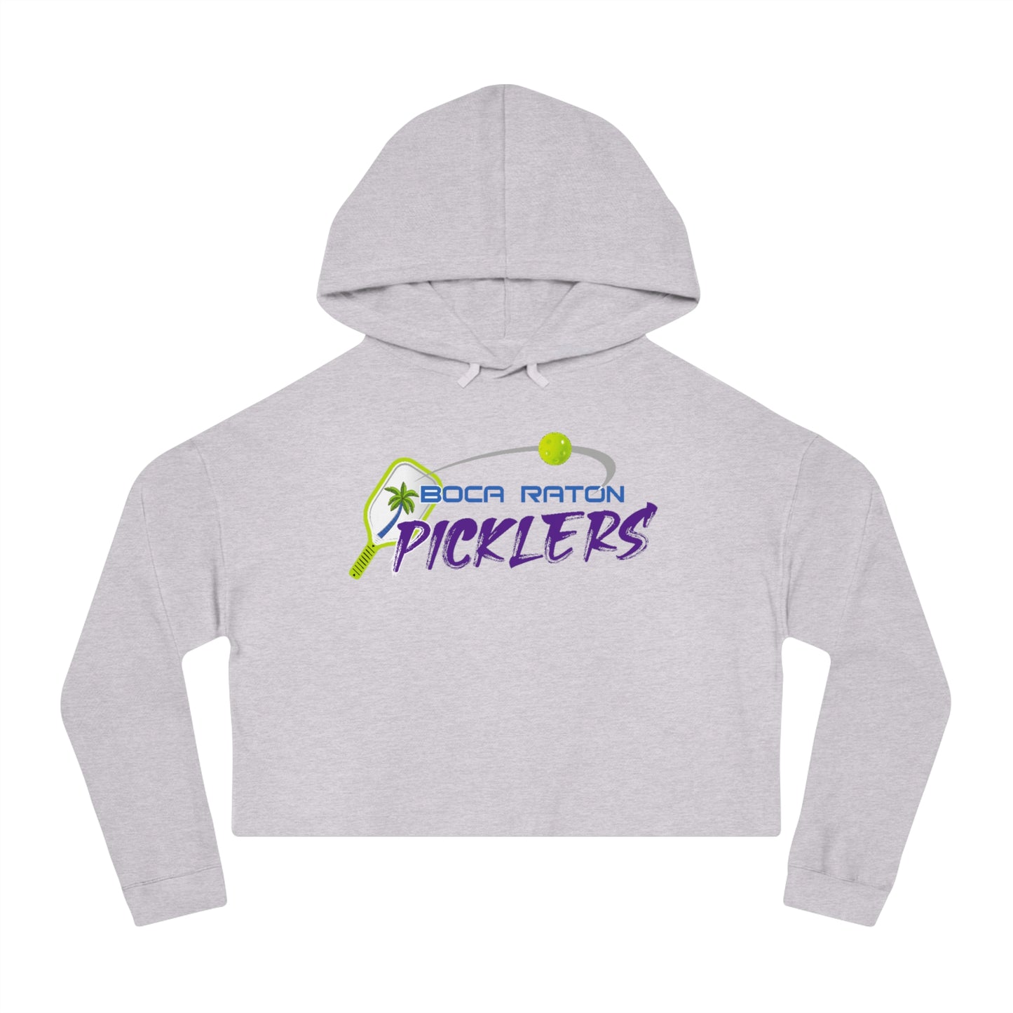 Boca Raton Pickler’s NPL Team -Women’s Cropped Hooded Sweatshirt (can add name on back)