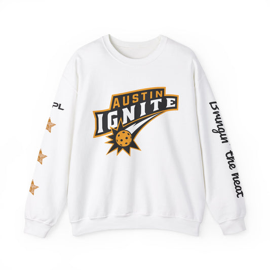 White w/ stars -Austin Ignite Crew (Bringing in the heat)- Can customize back or sleeve