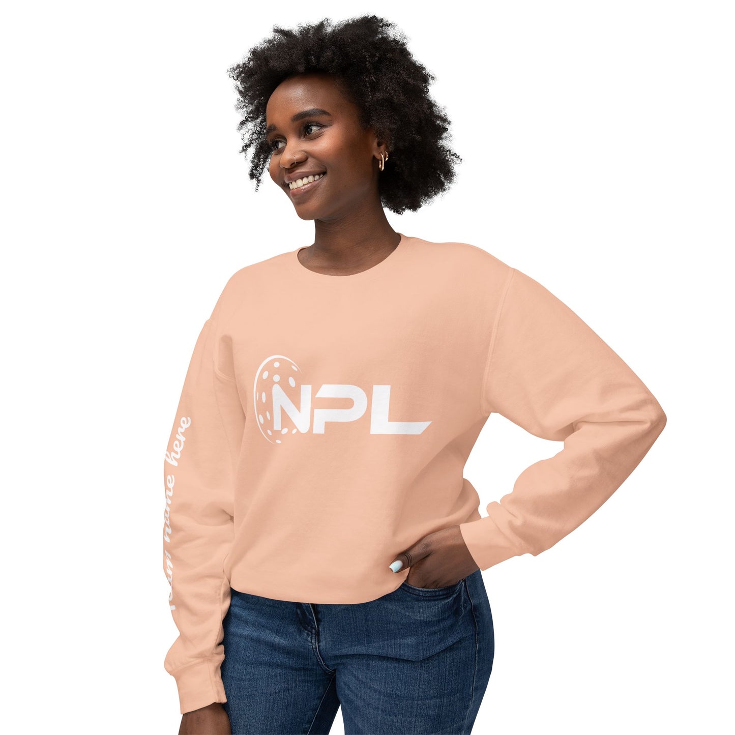 NPL Customize Any Side Unisex Lightweight Garment Dyed Crew