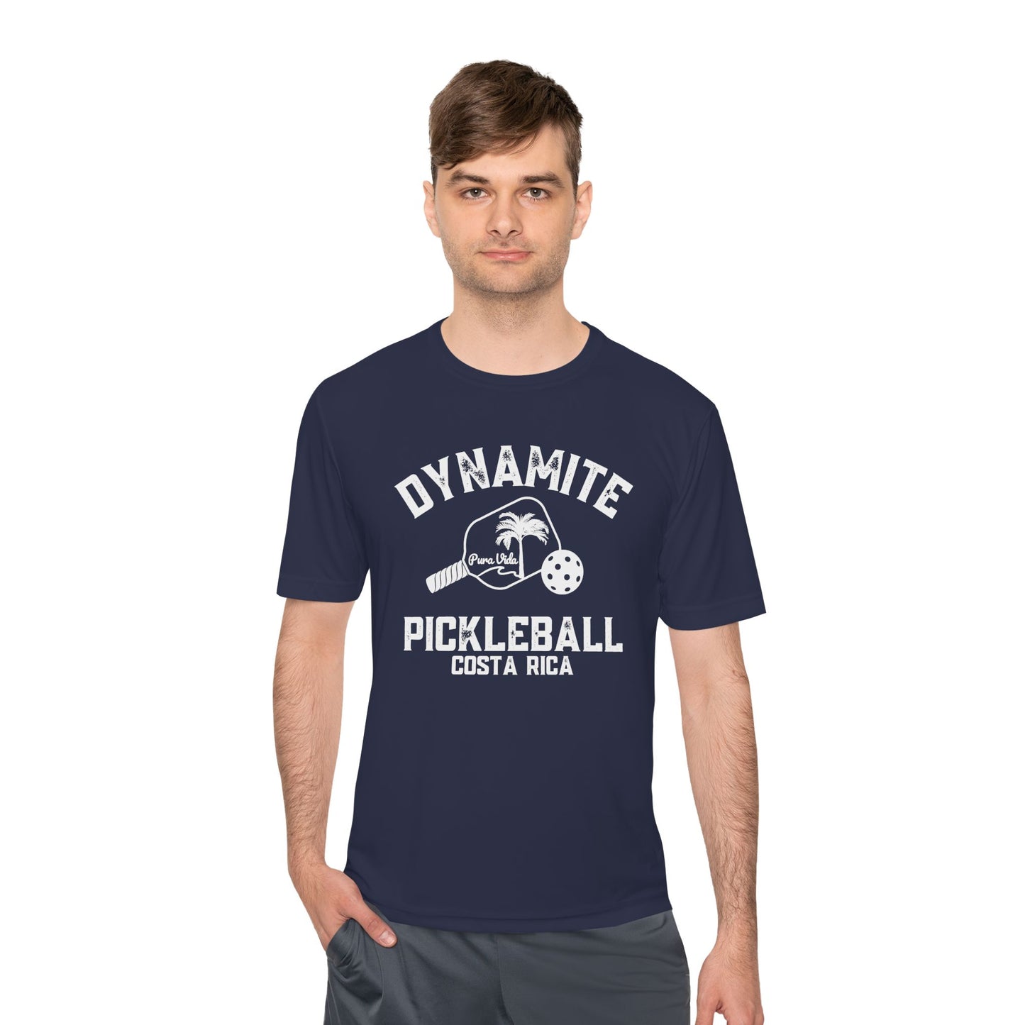 Pura Vidas Unisex SPF 40, Moisture Wicking Dynamite Pickleball T