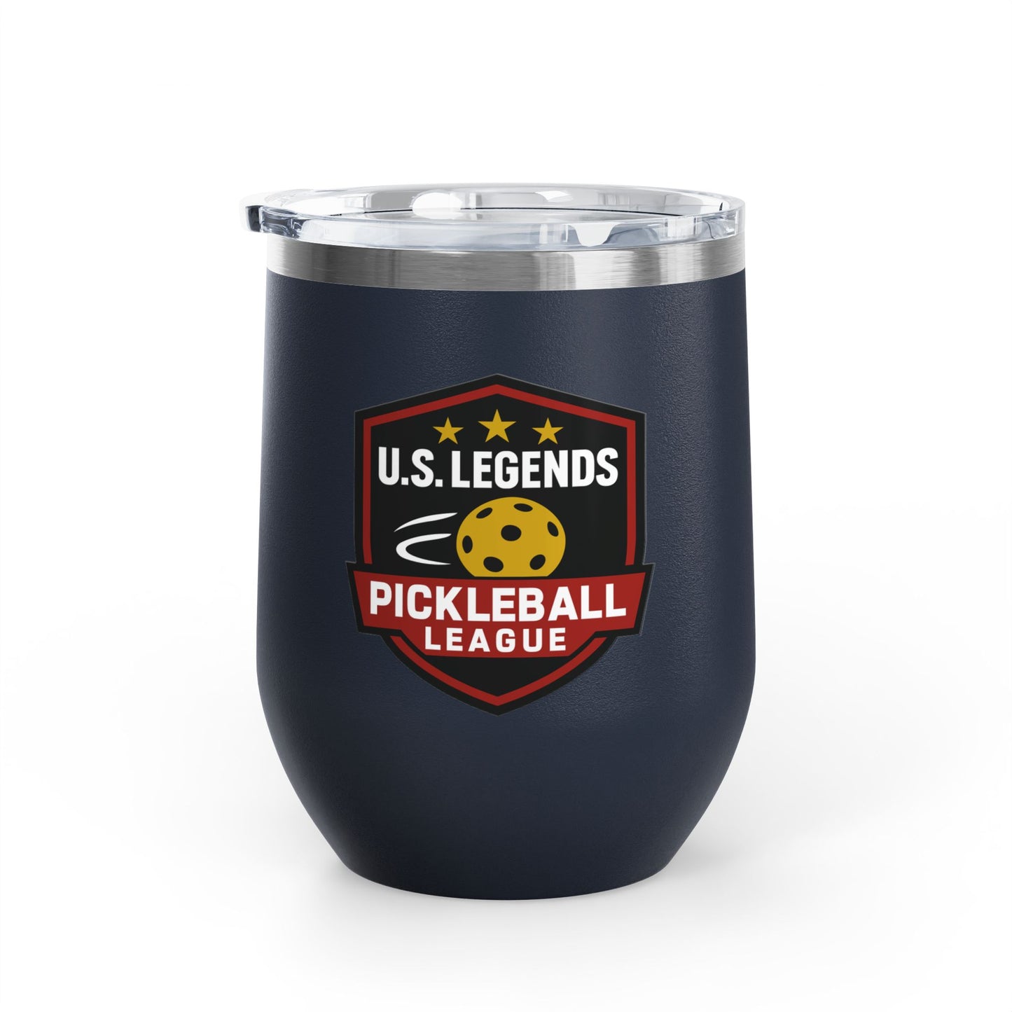 The Del Rays/US Legends Pickleball 2- sided logo Wine Tumbler, 12oz