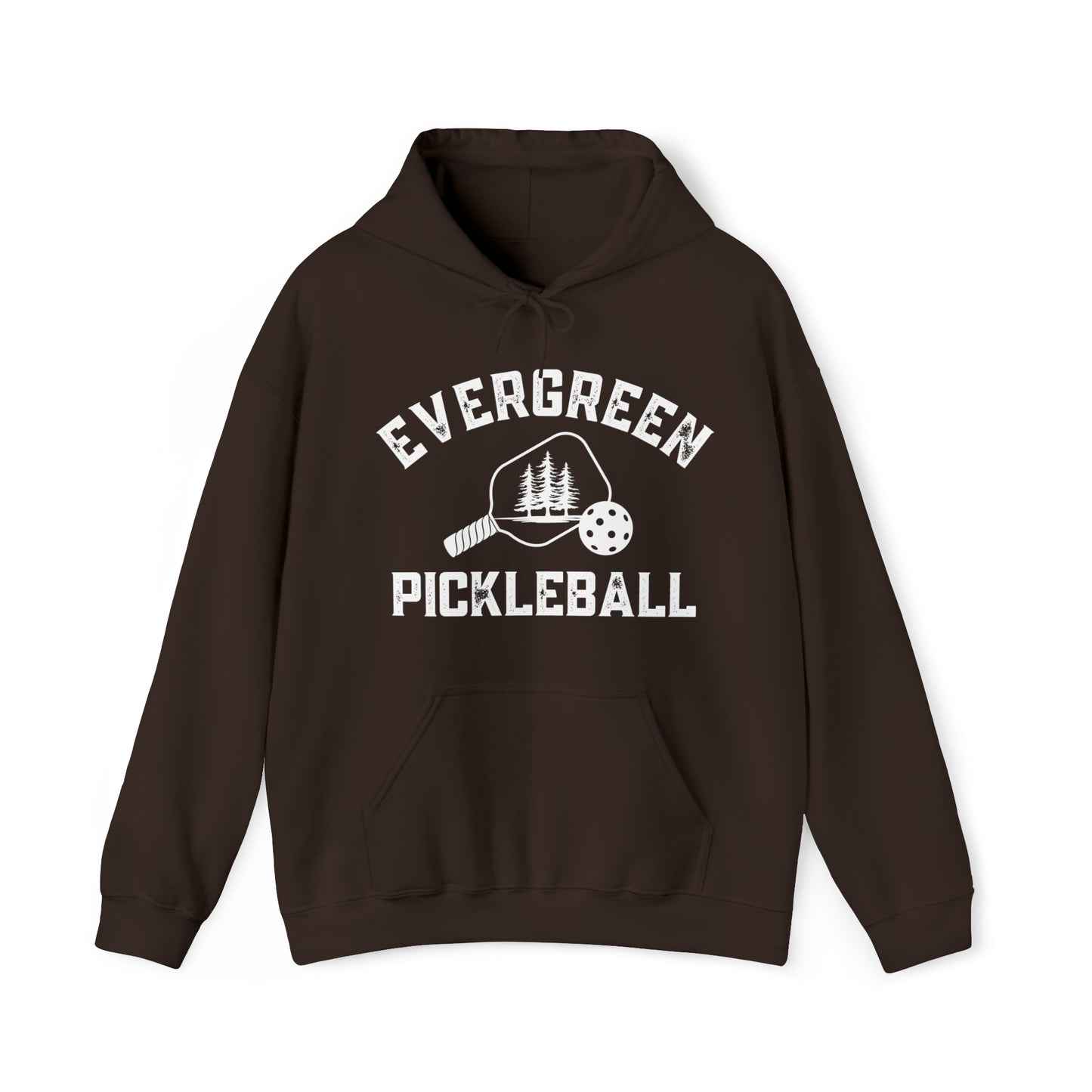Evergreen Pickleball — Customize Me Hoodie. Add to sleeves and back! Unisex Heavy Blend™ Hooded Sweatshirt