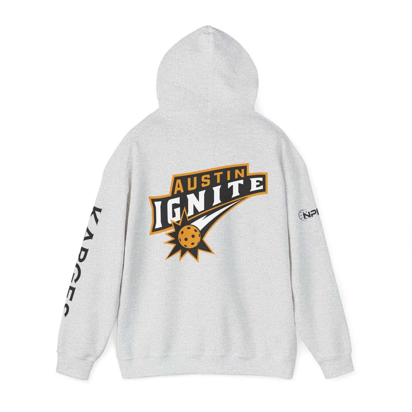 Austin Ignite NPL Team (All caps last name sleeve) Large logo back