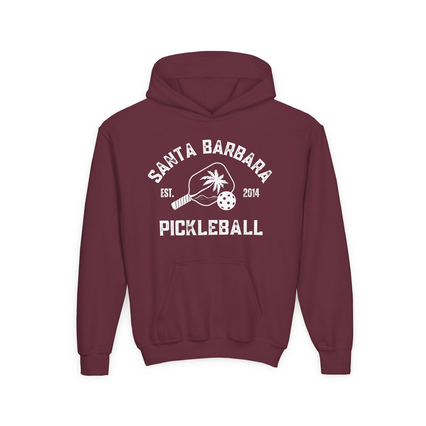 Santa Barbara Pickleball - Youth Heavy Blend Hoodie - add name back