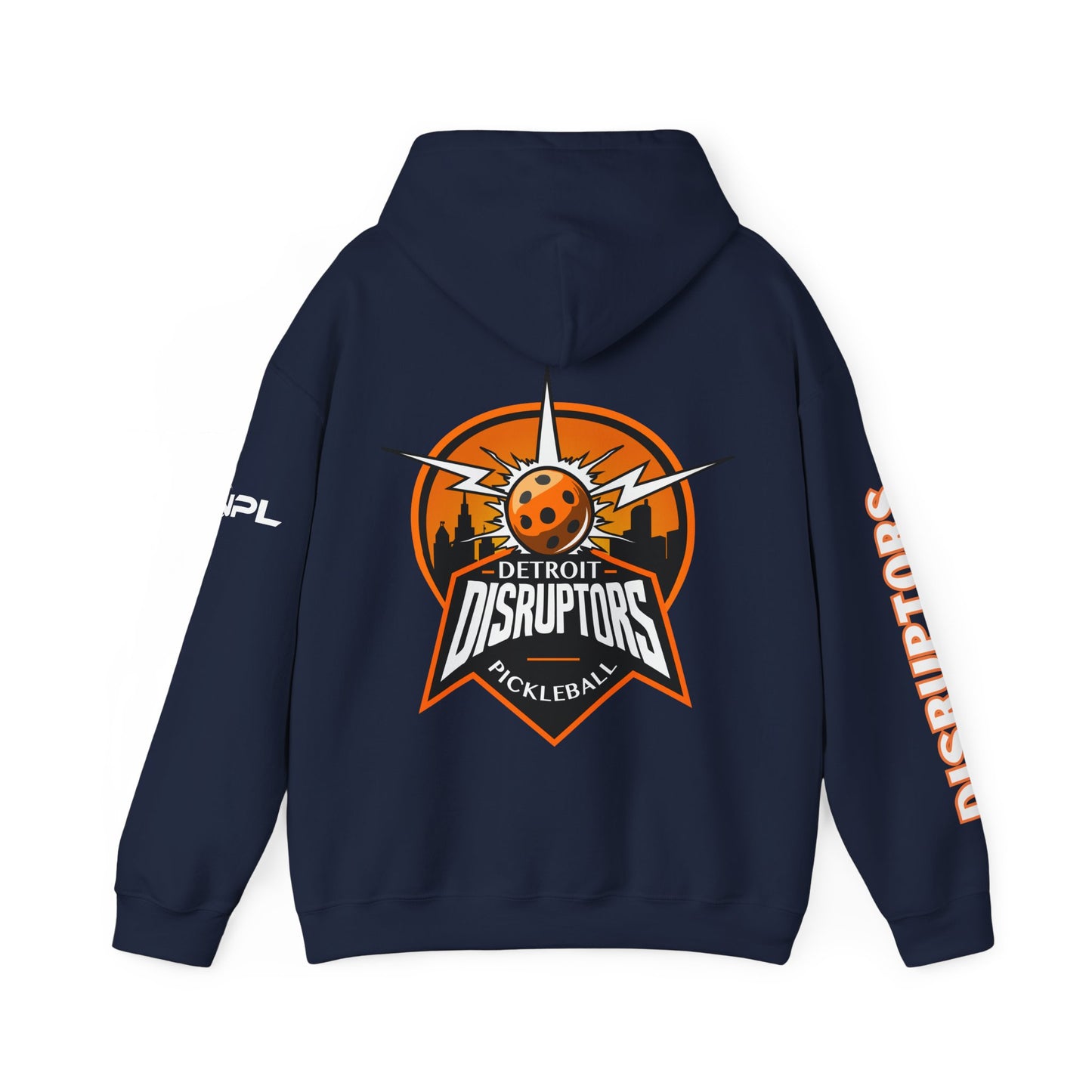 Detroit Disruptors Unisex Hoodie - Customize Sleeve or Back w/ Name - 50% cotton/poly (add in instructions)