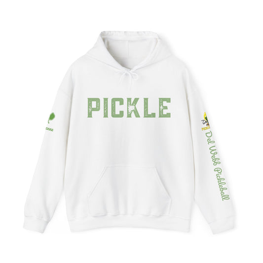 Del Webb Pickleball Club Unisex Hoodie  4 sided print. Can customize sleeve