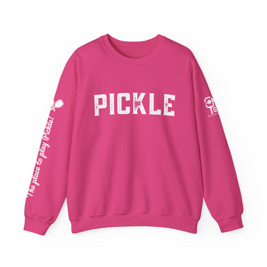 Net Game PICKLE Distressed Crew- add name under paddle, free