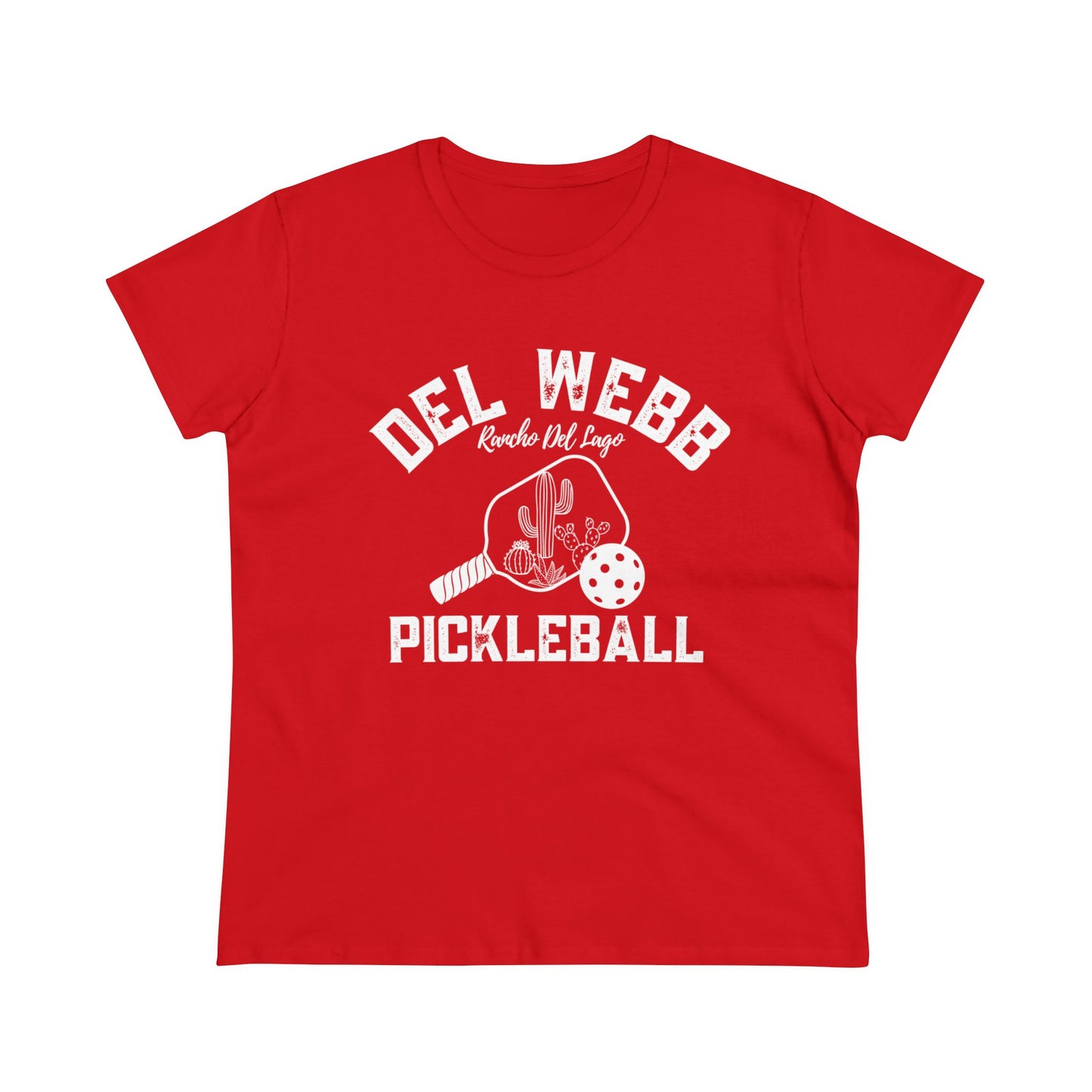 Del Webb Pickleball - Women's Midweight Cotton Tee