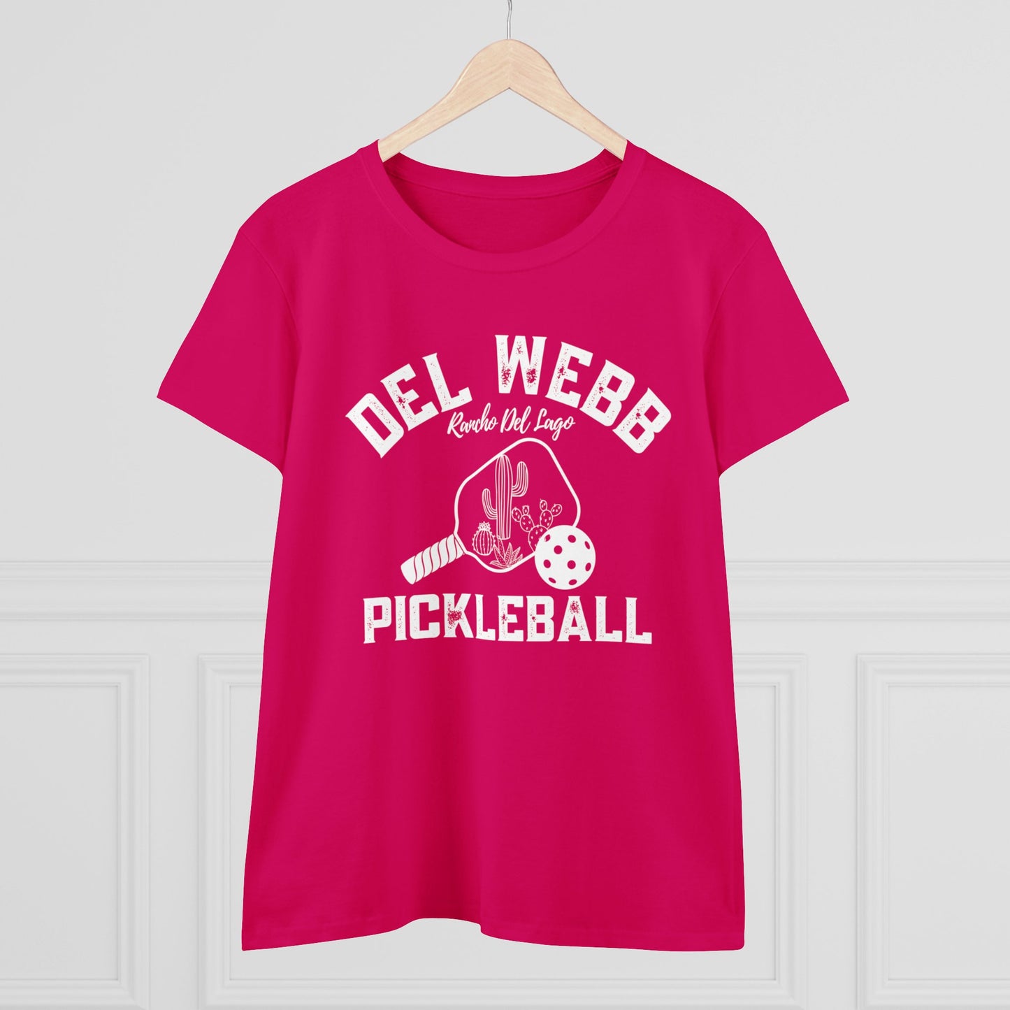 Del Webb Pickleball - Women's Midweight Cotton Tee