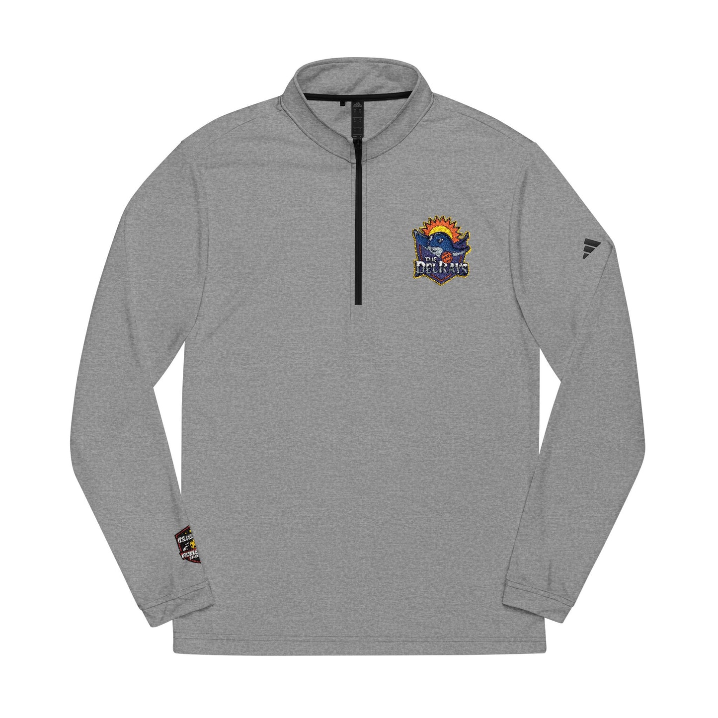 The Del Rays Embroidered Unisex ADIDAS® SPF 50 Quarter-Zip Pullover