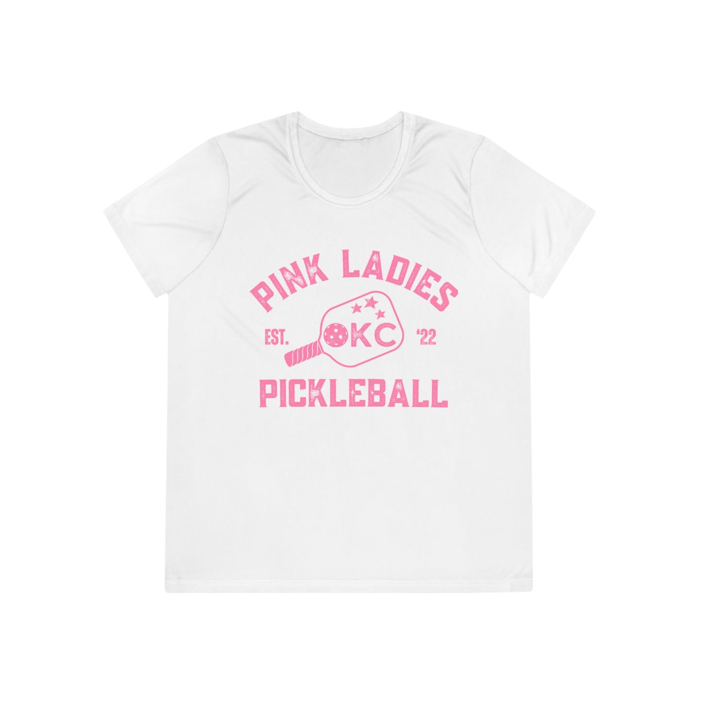 Pink Ladies Pickleball Ladies SPF 35 Moisture Wicking Competitor Tee