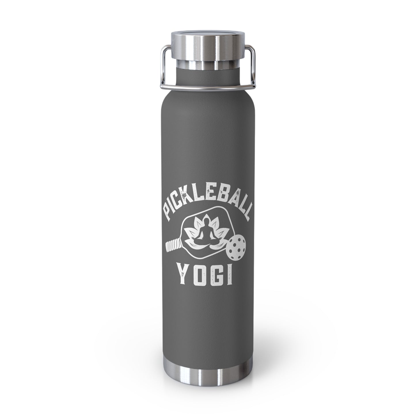 Pickleball Yogi - Copper Vacuum Insulated Bottle, 22oz