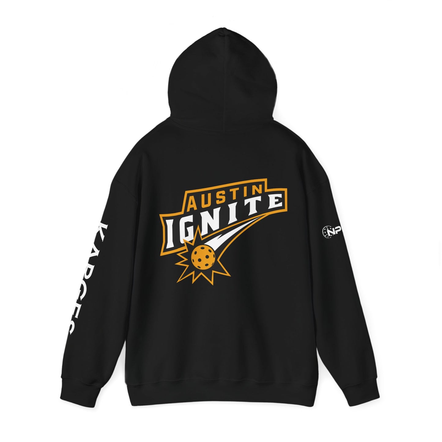 Austin Ignite NPL Team (All caps last name sleeve) Large logo back