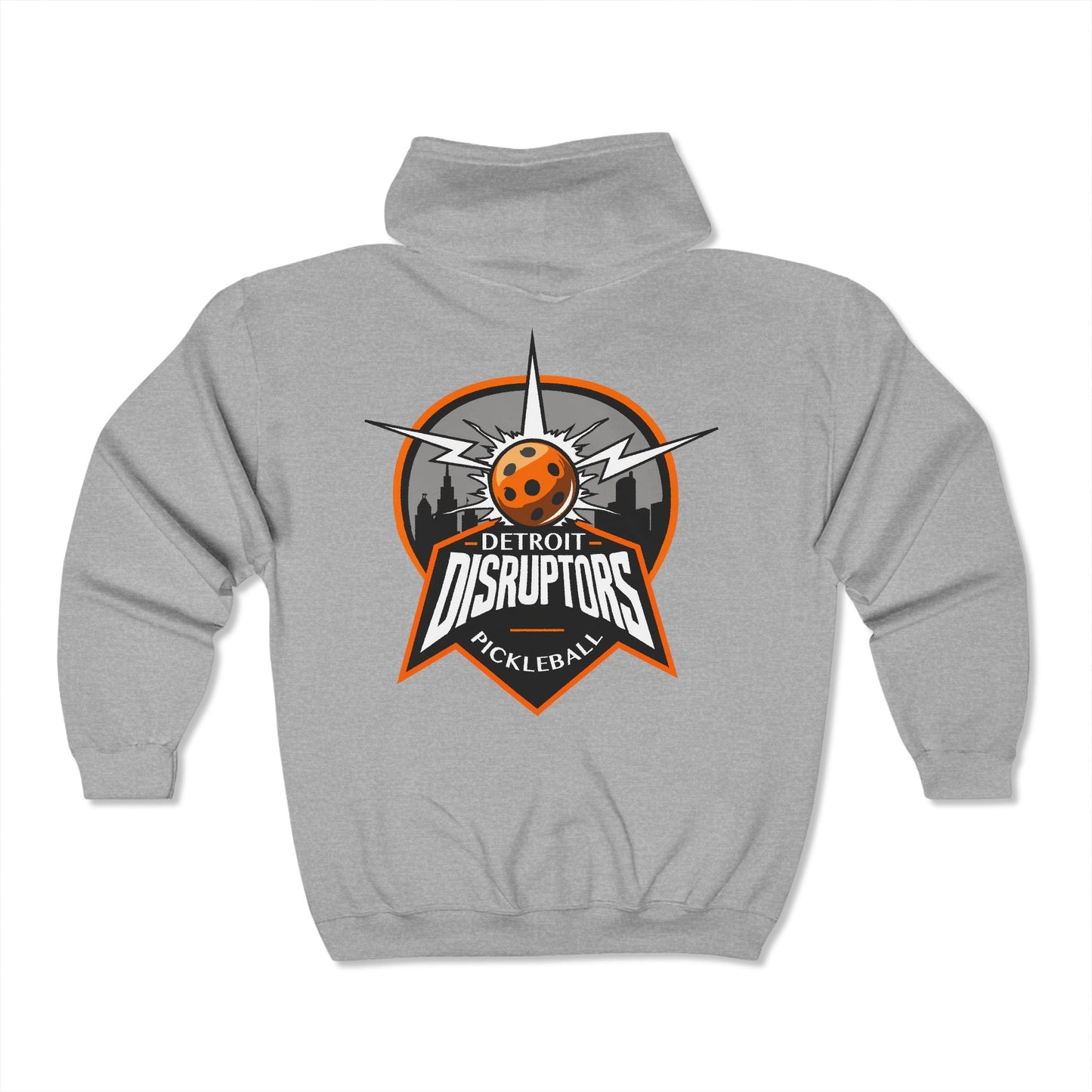 Detroit Disruptors Pickleball Hoodie - Unisex Heavy Blend Full Zip Sweatshirt
