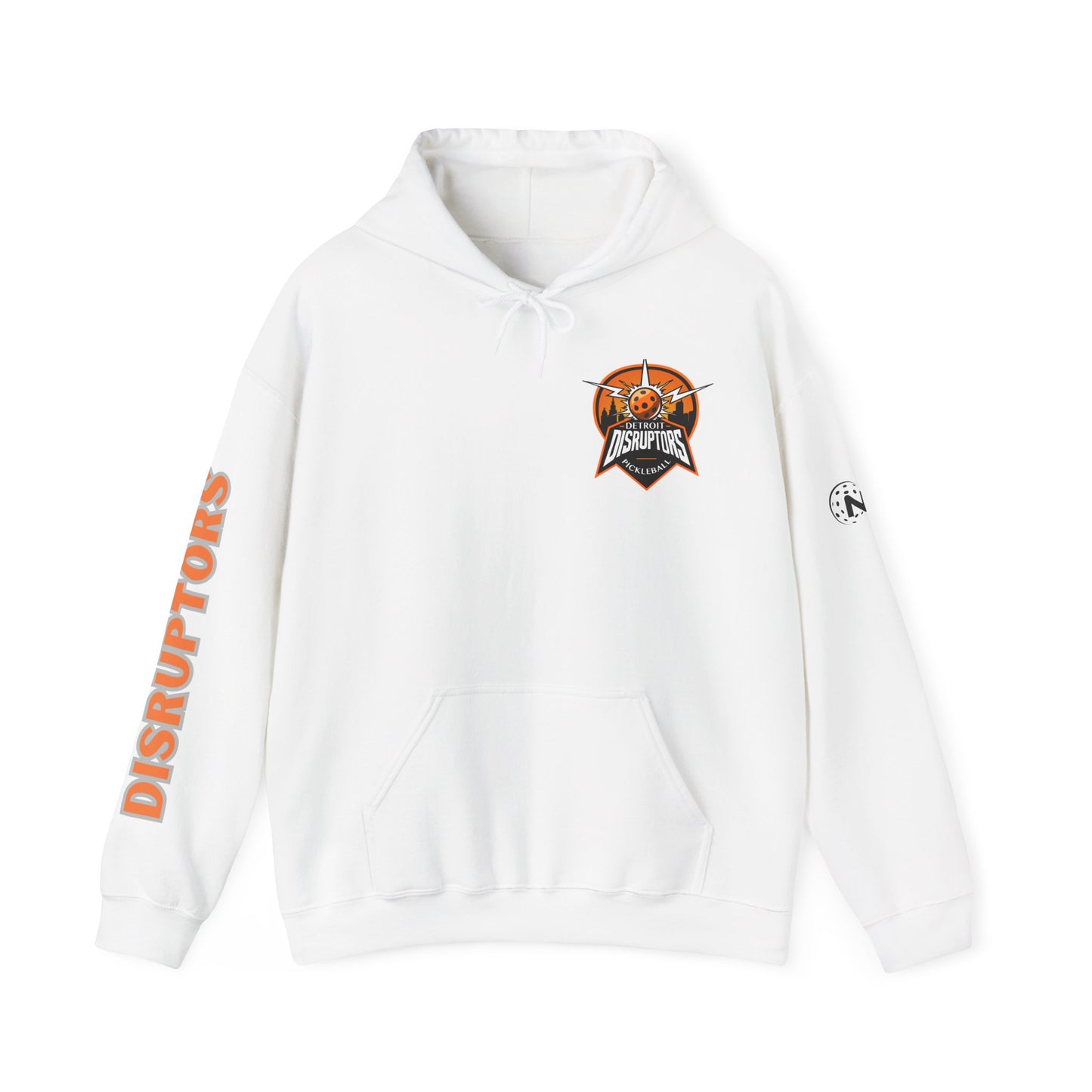 Detroit Disruptors Unisex Hoodie - Customize Sleeve or Back w/ Name - 50% cotton/poly (add in instructions)