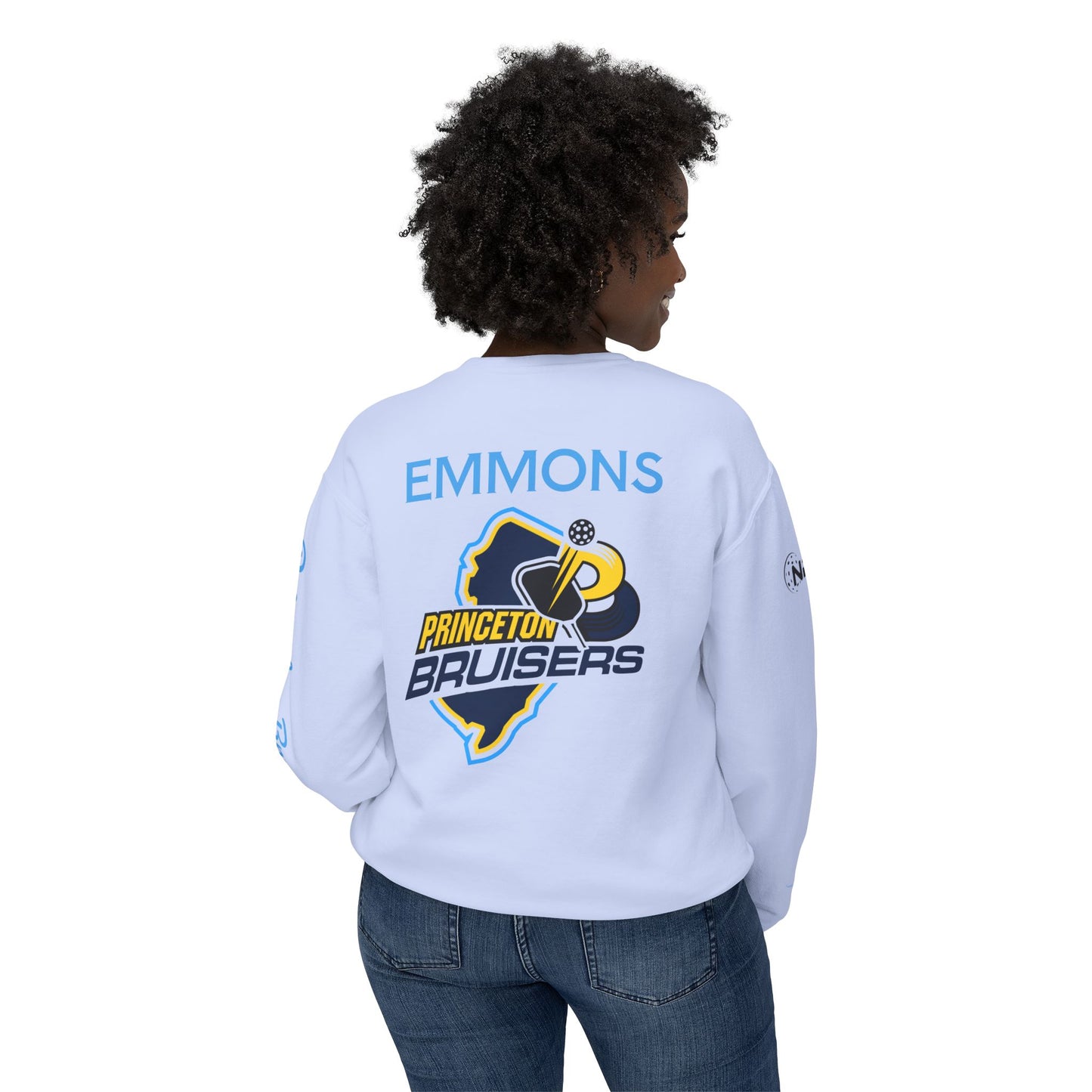 Princeton Bruisers Garment Dyed Customized Beach Crew. Customize back