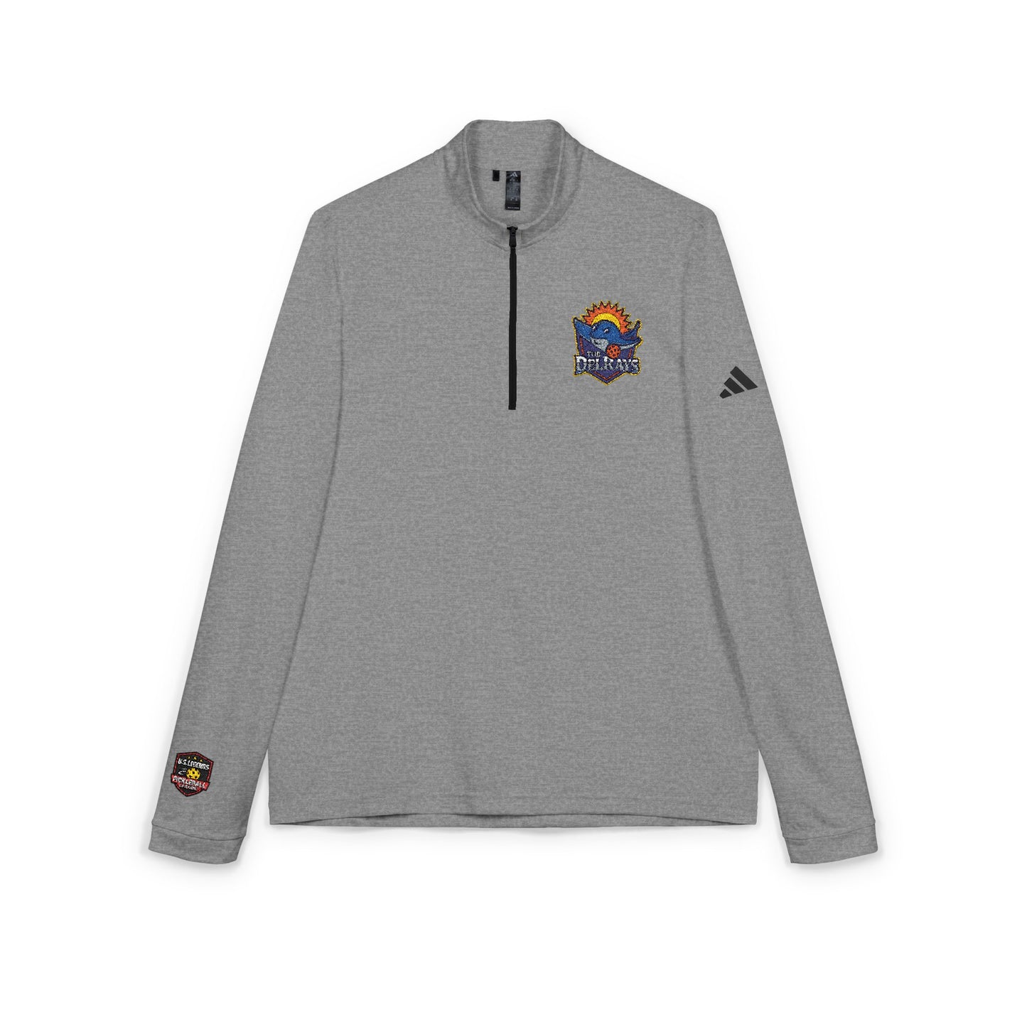 The Del Rays Embroidered Unisex ADIDAS® SPF 50 Quarter-Zip Pullover