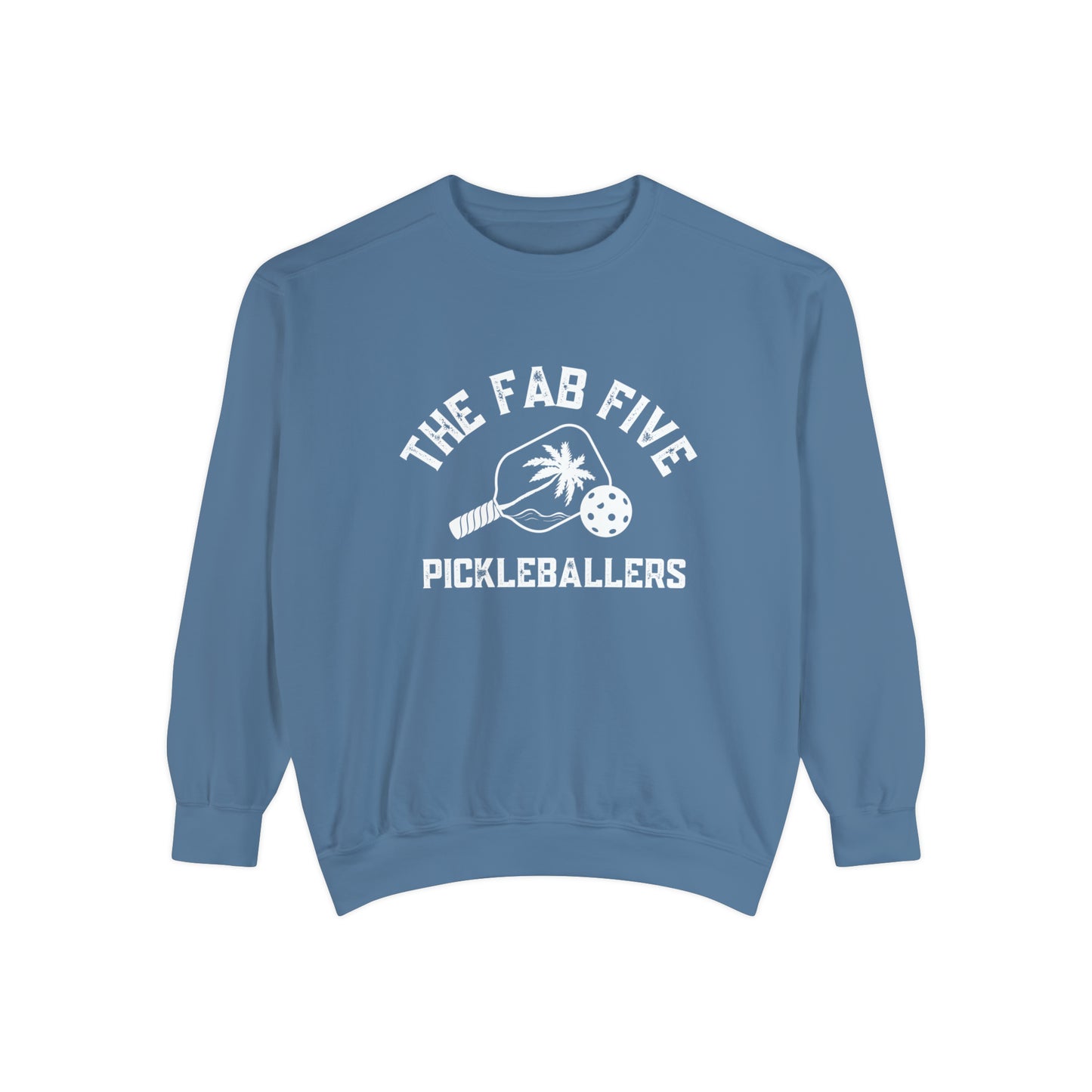 Fab 5 Pickleballers Crew Comfort Colors - Denim