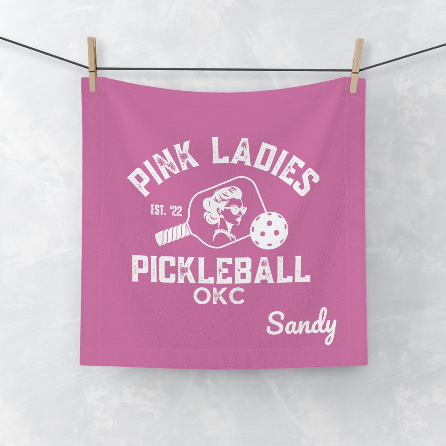 LIGHT PINK Pink Ladies - Face Towel - customize name