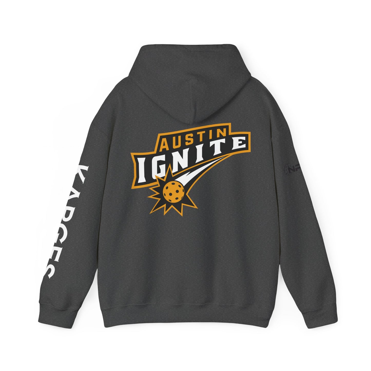 Austin Ignite NPL Team (All caps last name sleeve) Large logo back