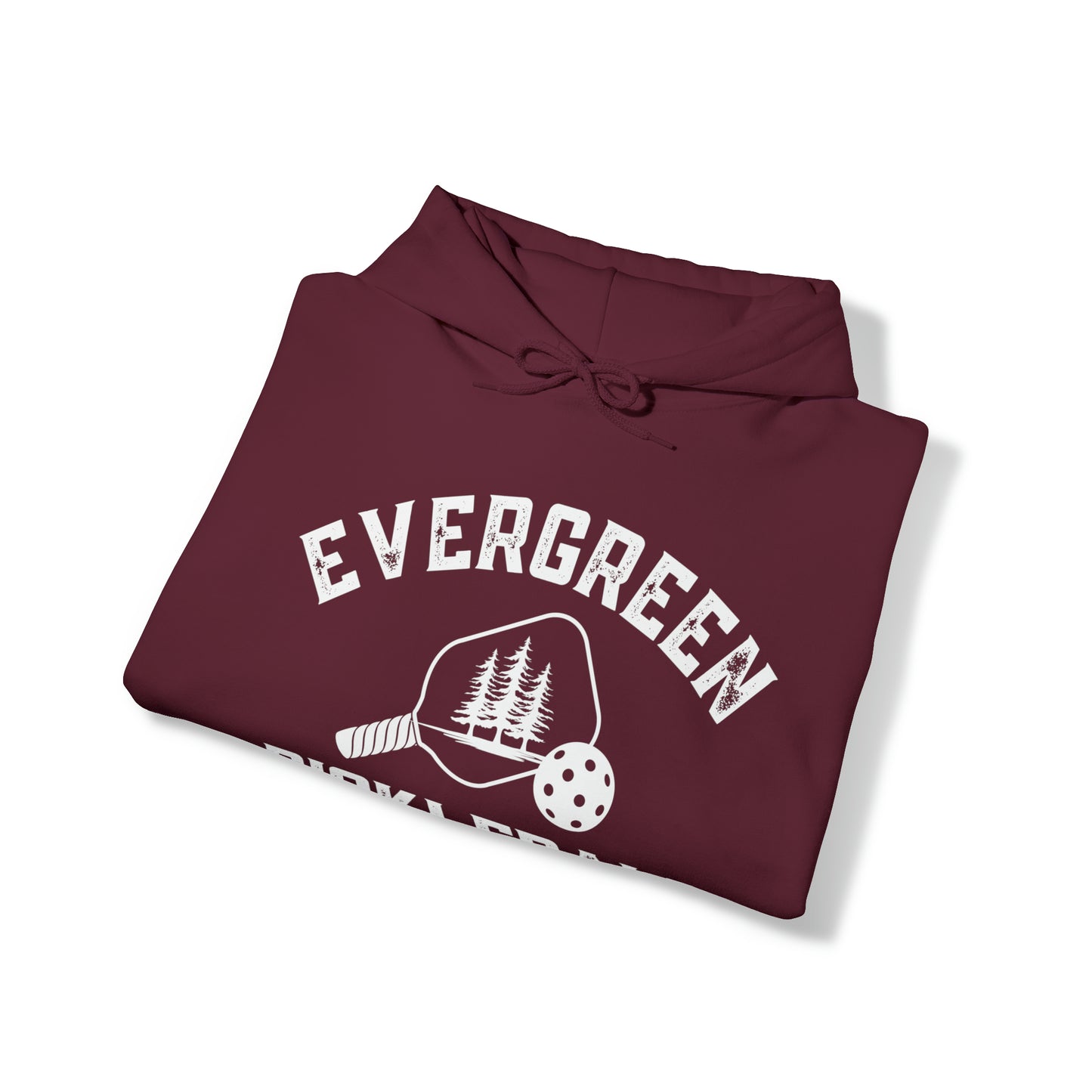 Evergreen Pickleball — Customize Me Hoodie. Add to sleeves and back! Unisex Heavy Blend™ Hooded Sweatshirt