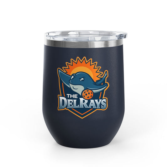 The Del Rays/US Legends Pickleball 2- sided logo Wine Tumbler, 12oz