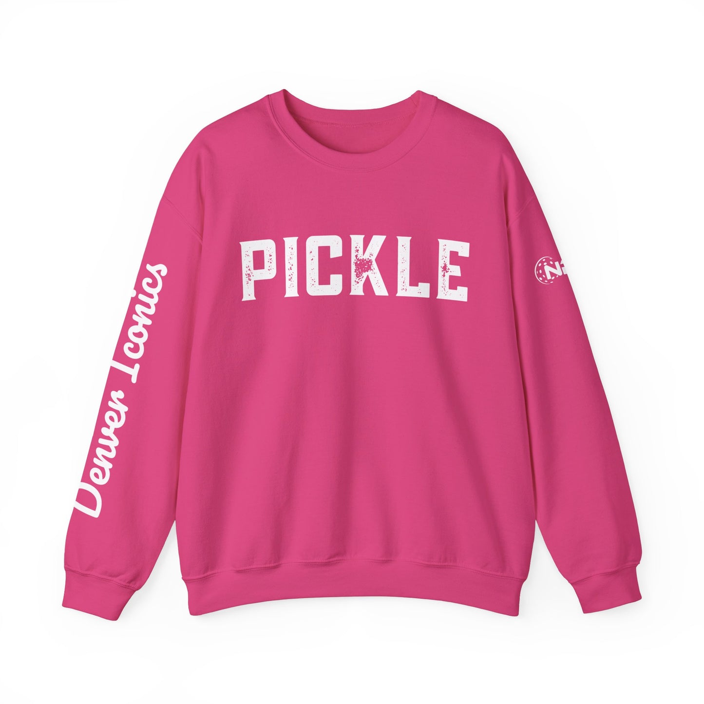 PICKLE w/ Denver Iconics in script - custom Crew - personalize sleeve and or back