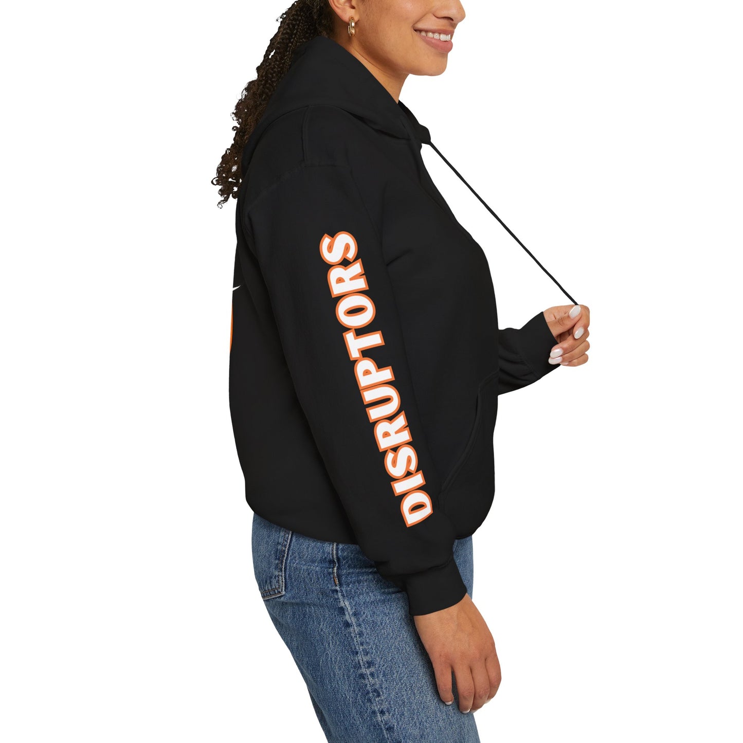 Detroit Disruptors Unisex Hoodie - Customize Sleeve or Back w/ Name - 50% cotton/poly (add in instructions)