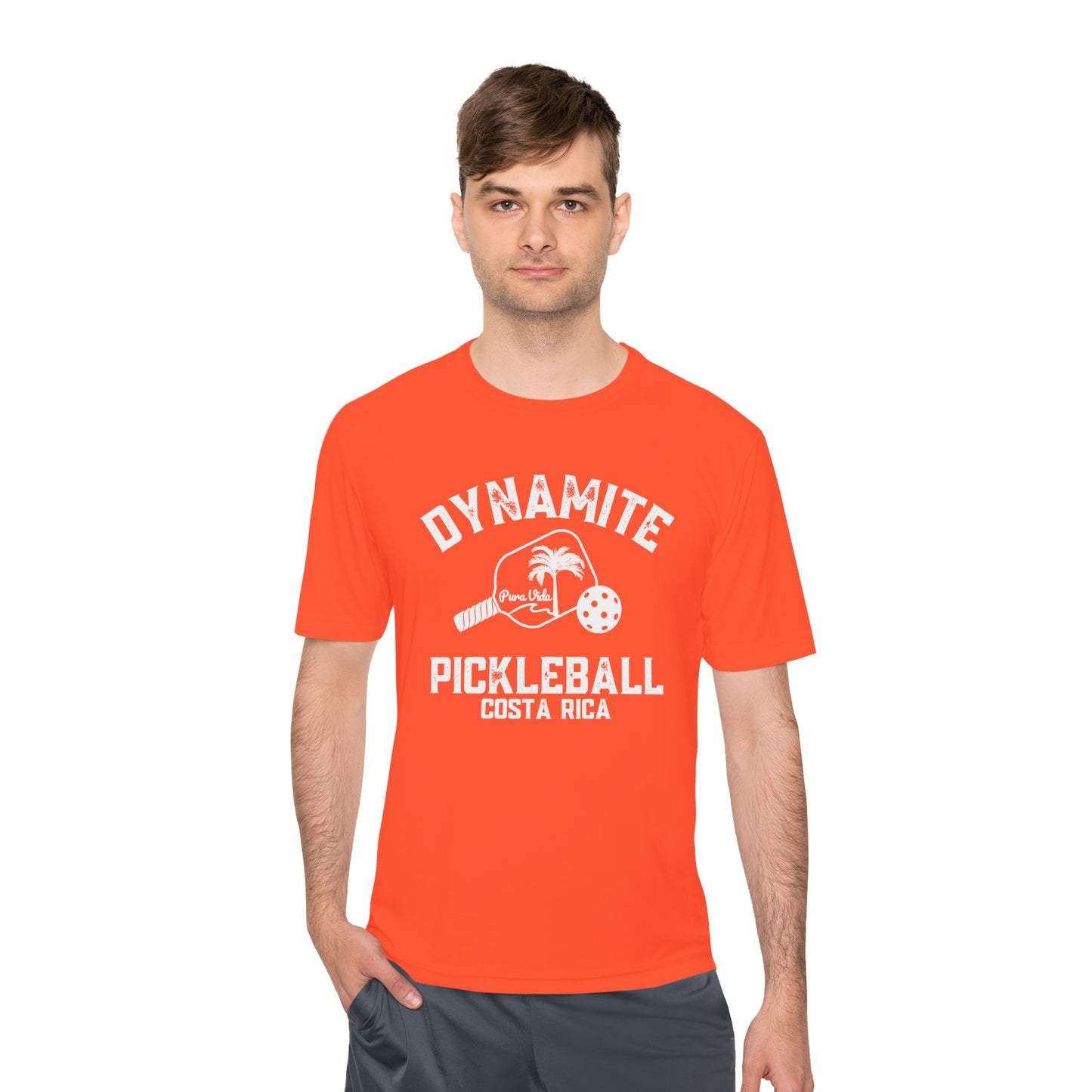 Pura Vidas Unisex SPF 40, Moisture Wicking Dynamite Pickleball T