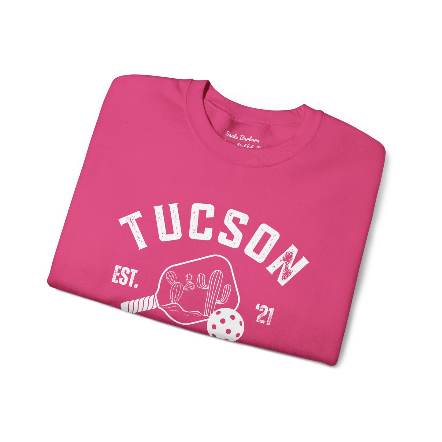 Hold the Pickle,Tucson Pickleball - Crew. Customize sleeves where name is, add in notes