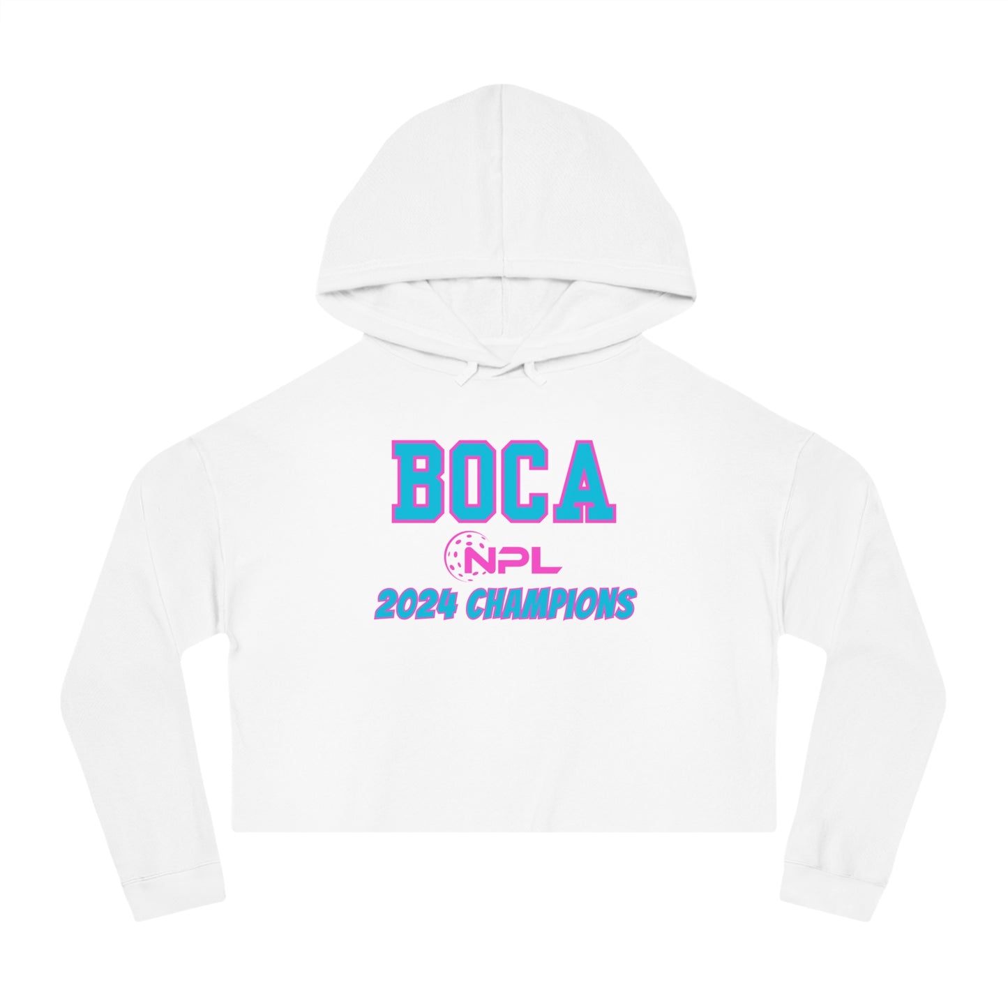 BOCA NPL ‘24 -NO BACK -Champion’s Women’s Cropped Hoodie 80% cotton