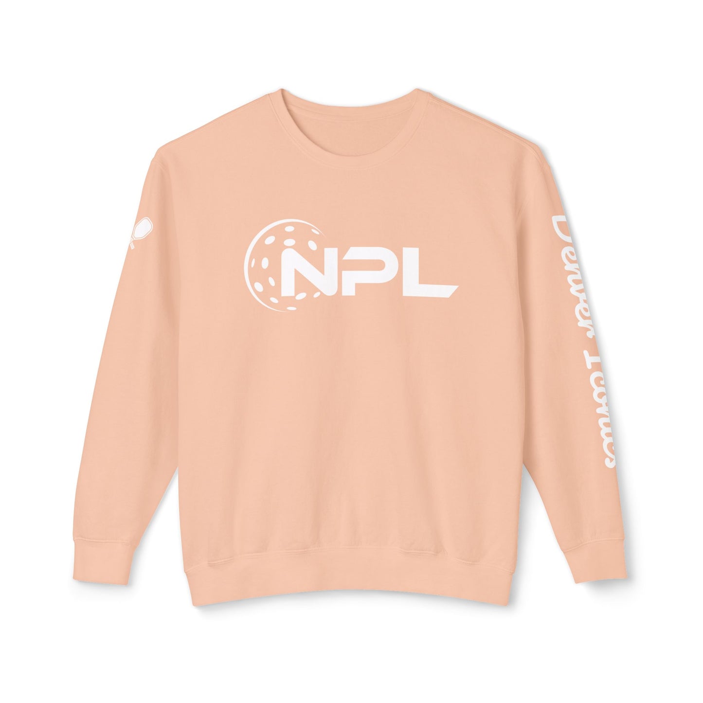 NPL Garment Dyed- Denver Iconics - Unisex 100% Cotton Lightweight Crew - Customize Sleeve w/ Name