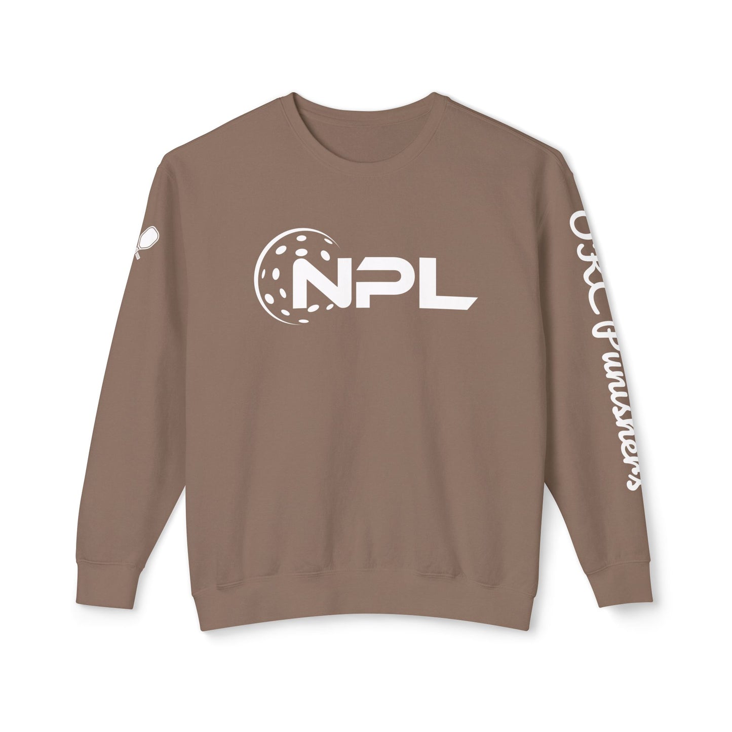 NPL Garment Dyed- Unisex Garment Dyed Lightweight Crew - Customize Sleeve w/ Name